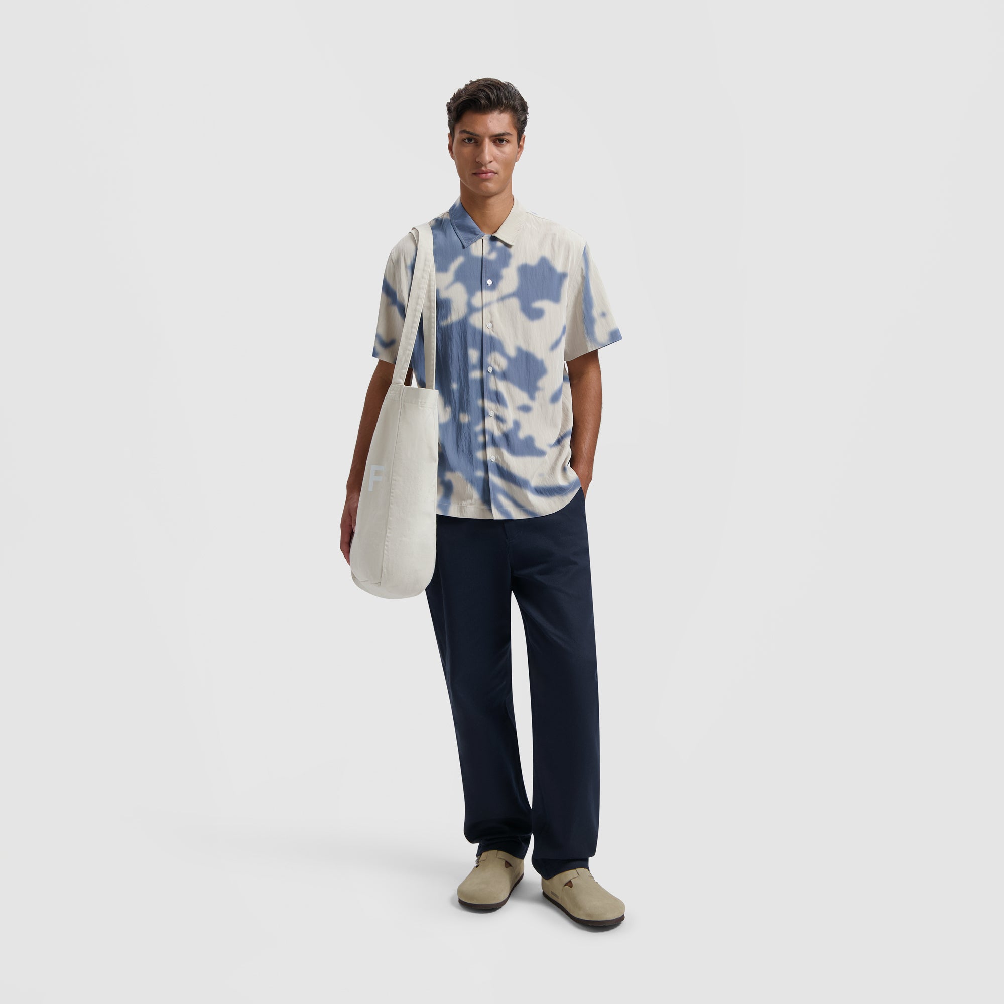 Abstract Dandelion SS Shirt - Cement