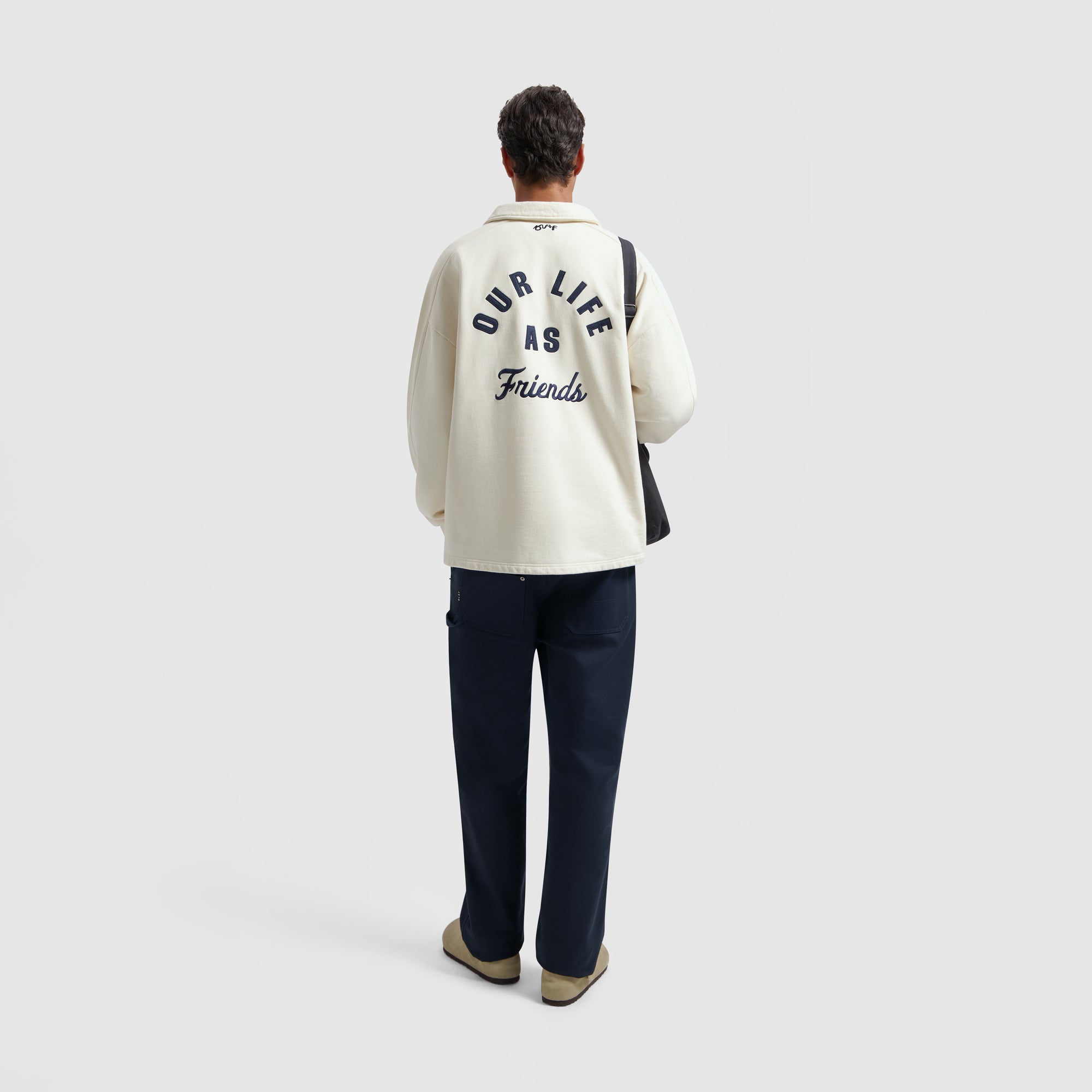 Varsity Polo Sweatshirt - Off White