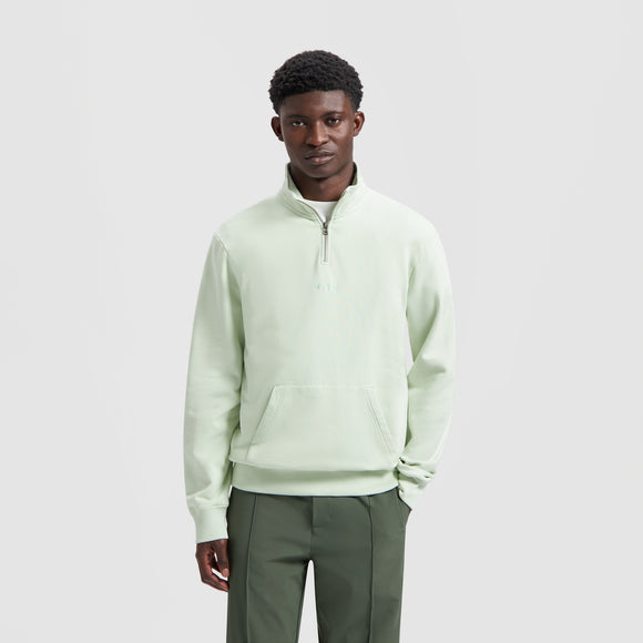 Block Zip Mockneck - Pale Green