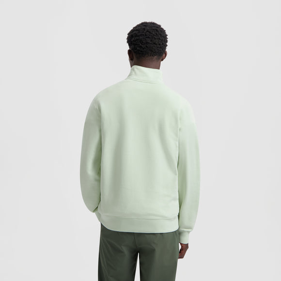 Block Zip Mockneck - Pale Green