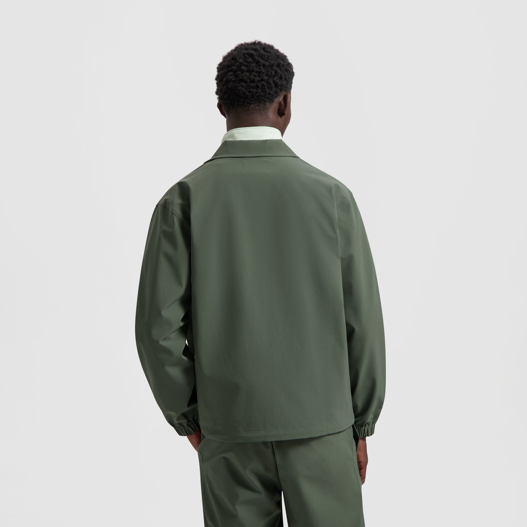 Bonded Ripstop Coach Jacket - Grey Green