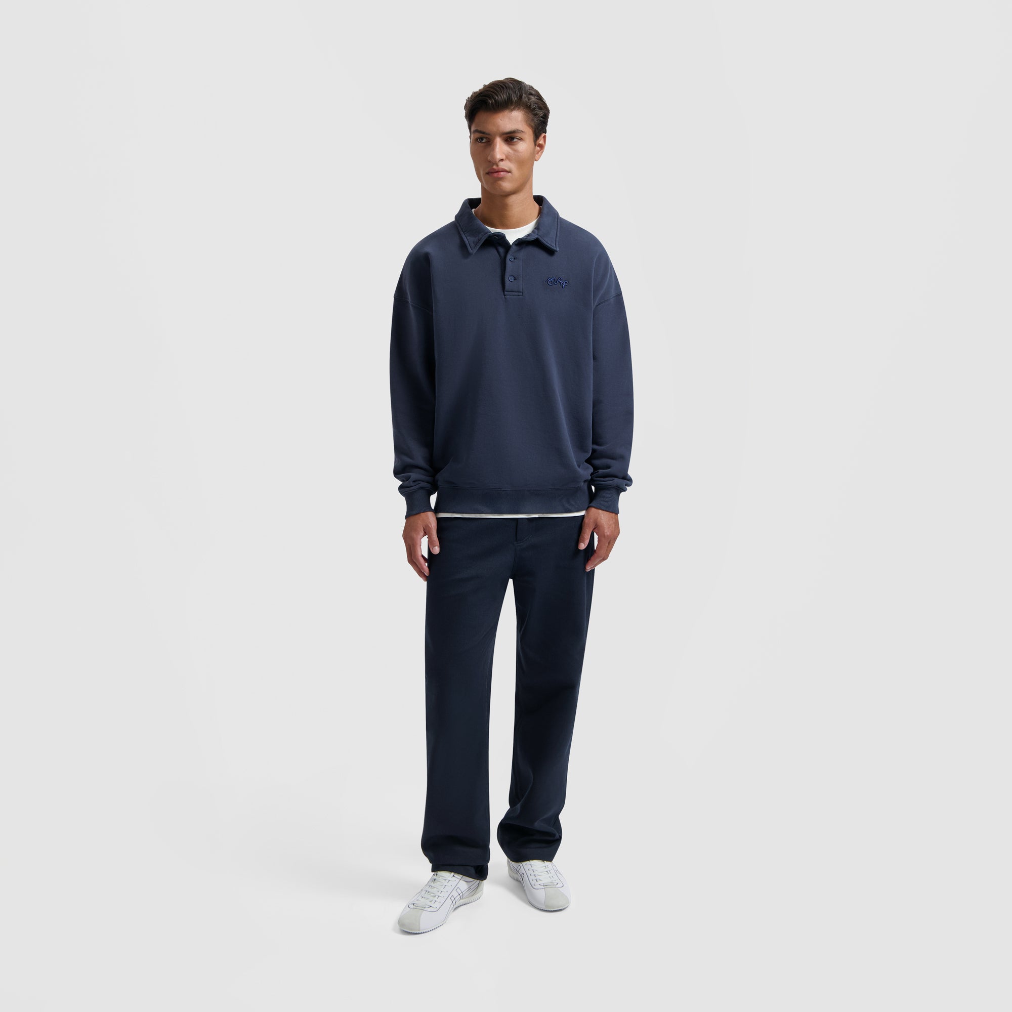 Signature Polo Sweatshirt - Navy