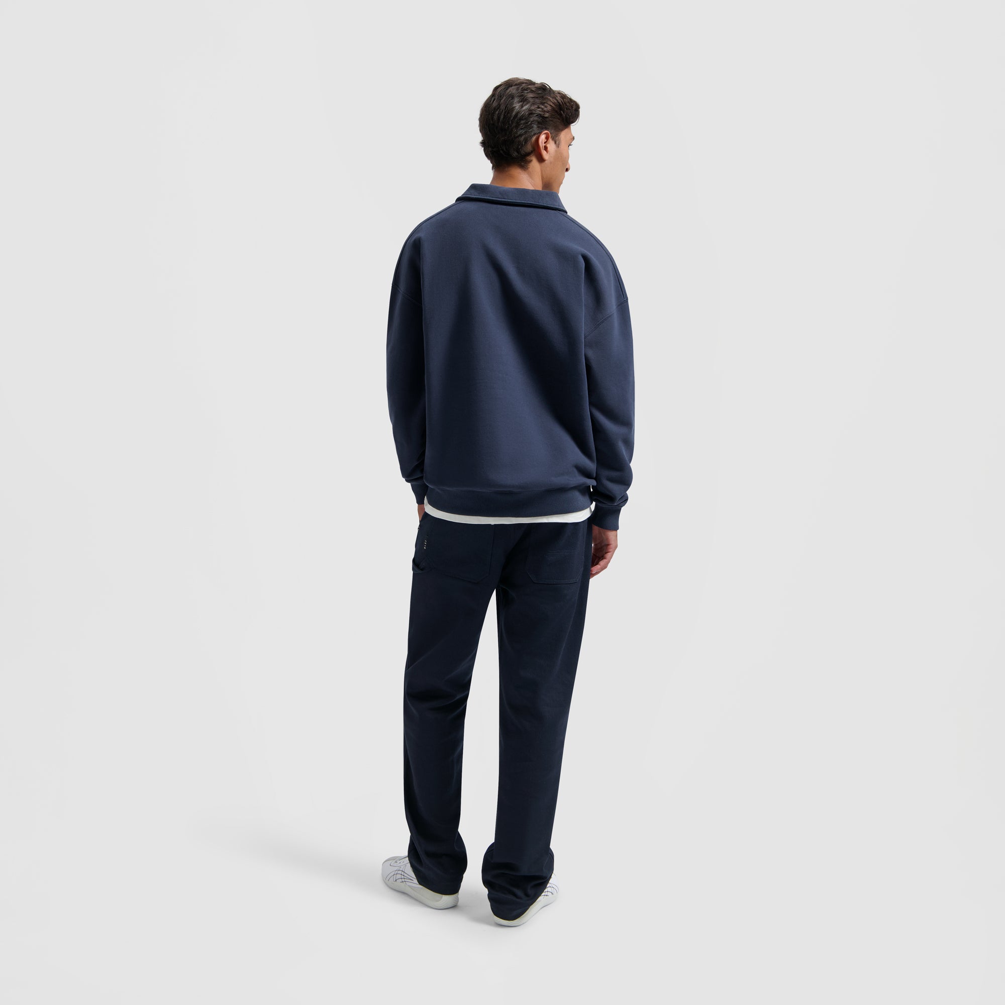 Signature Polo Sweatshirt - Navy