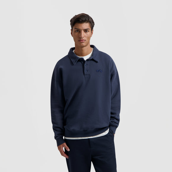 Signature Polo Sweatshirt - Navy