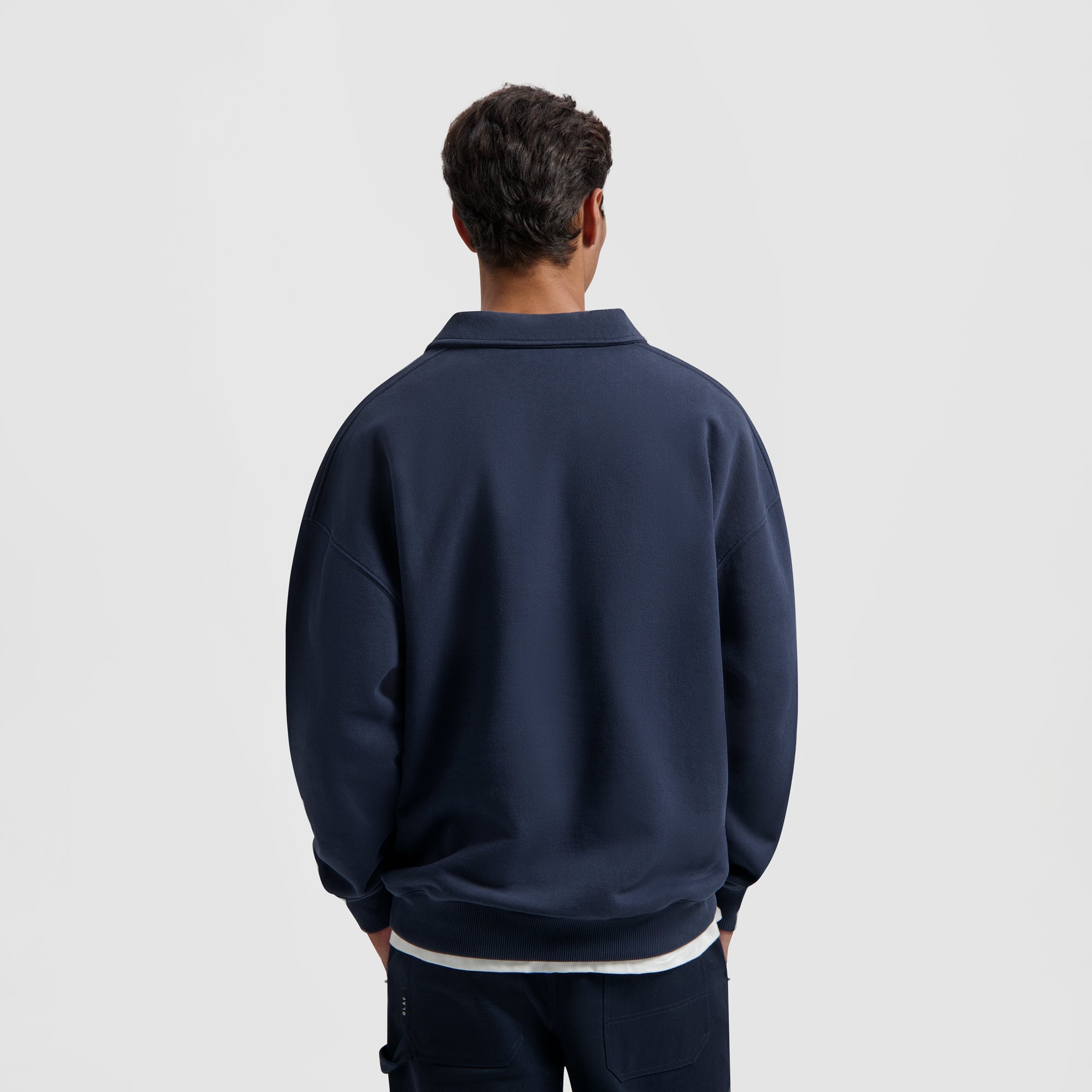 Signature Polo Sweatshirt - Navy