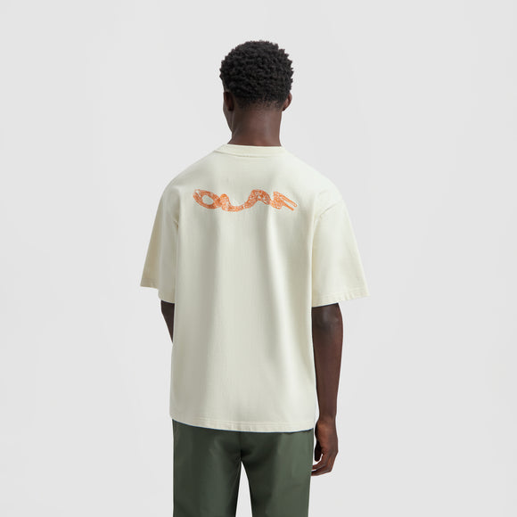 Wavy Drift Embro Tee - Off White