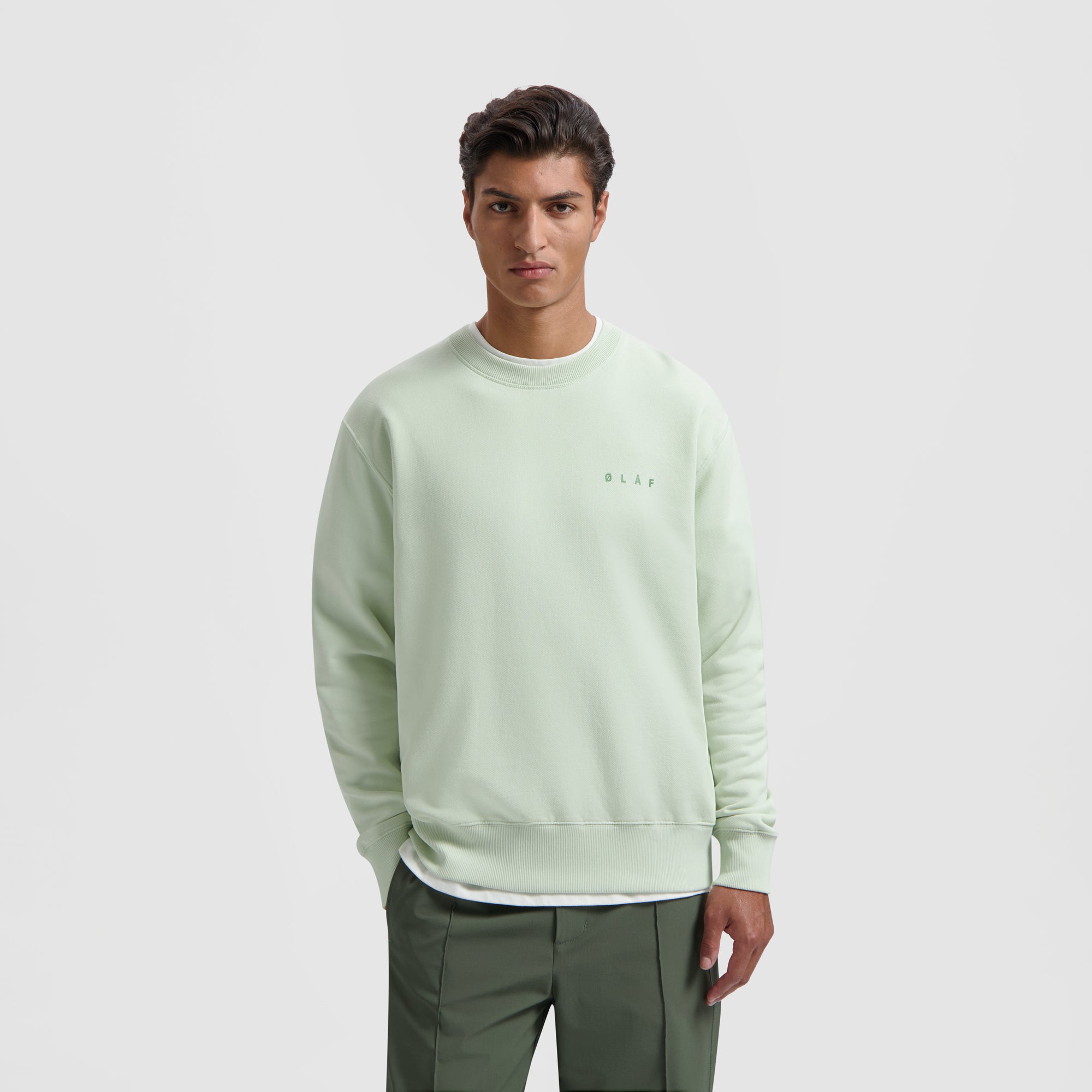 Spiral Face Crewneck - Pale Green