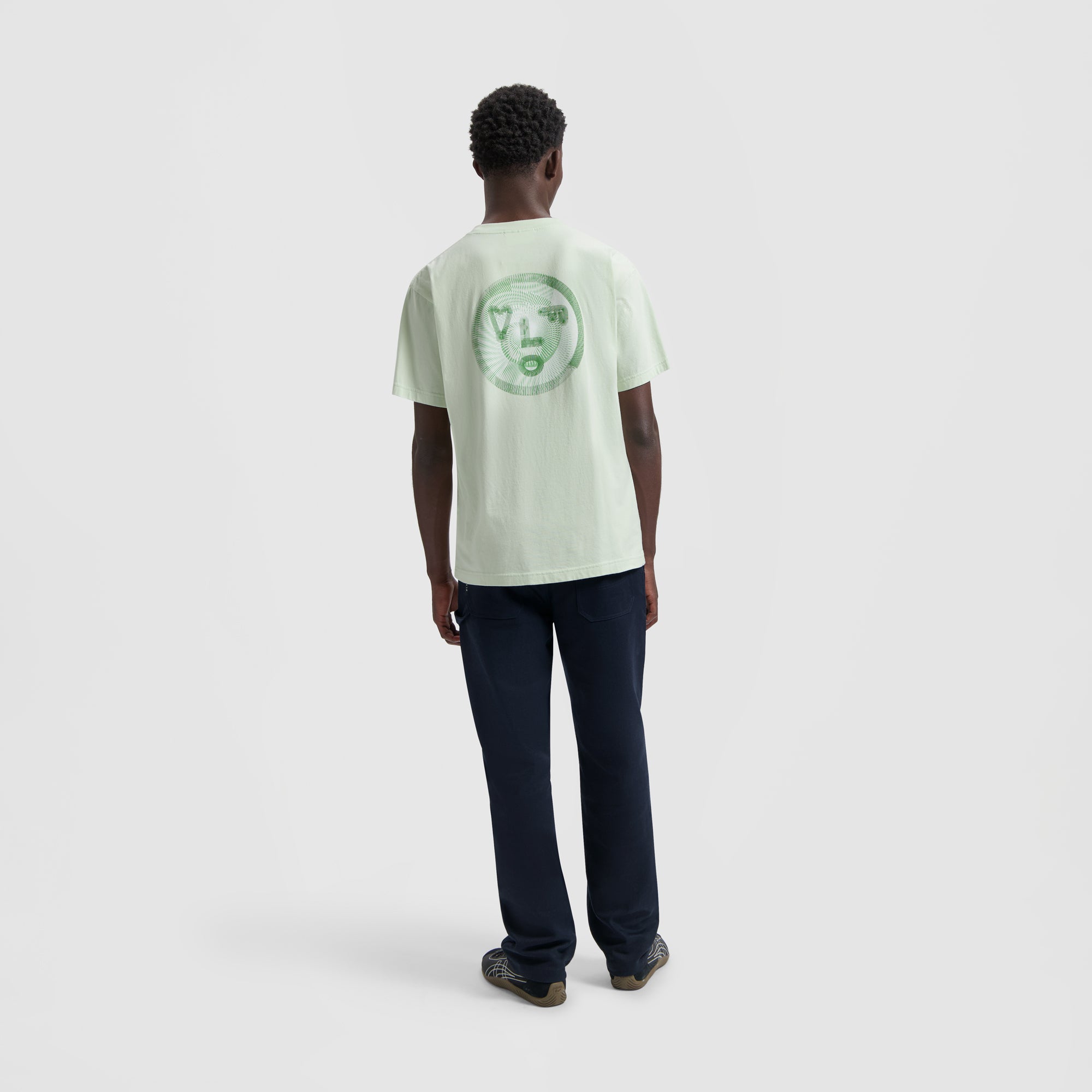 Spiral Face Tee - Pale Green