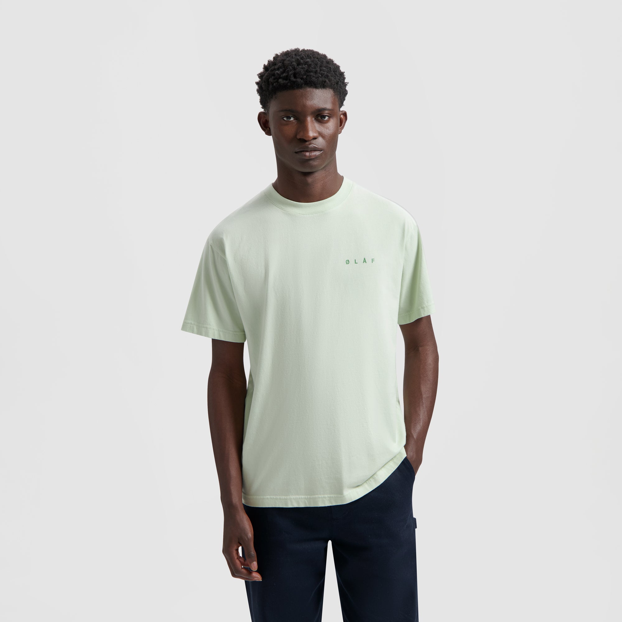 Spiral Face Tee - Pale Green