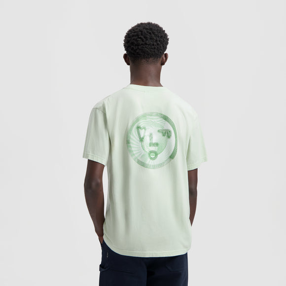 Spiral Face Tee - Pale Green