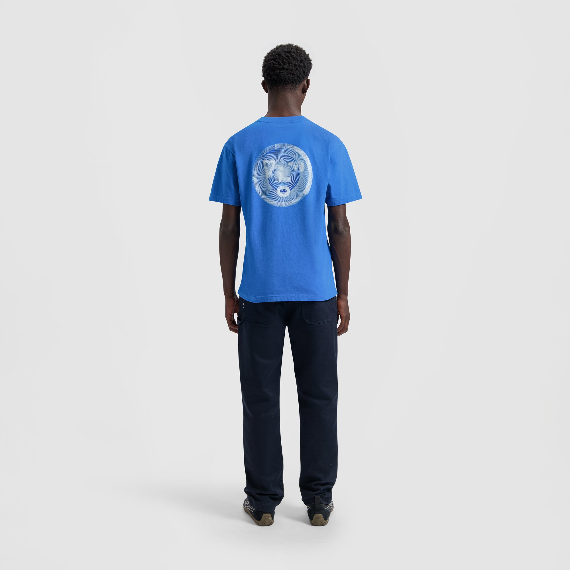 Spiral Face Tee - Bright Blue