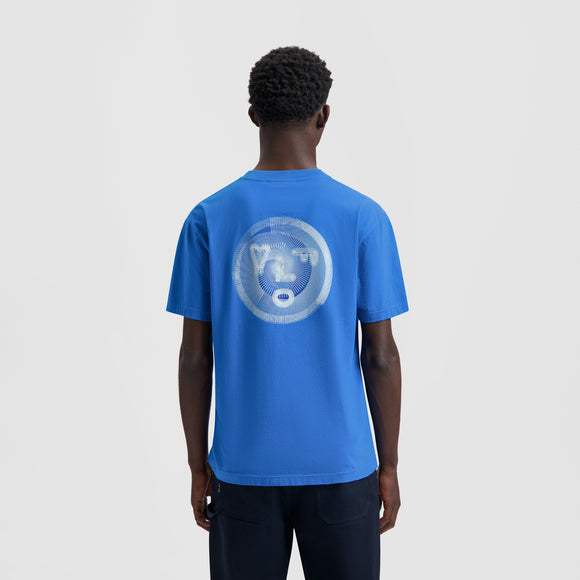 Spiral Face Tee - Bright Blue