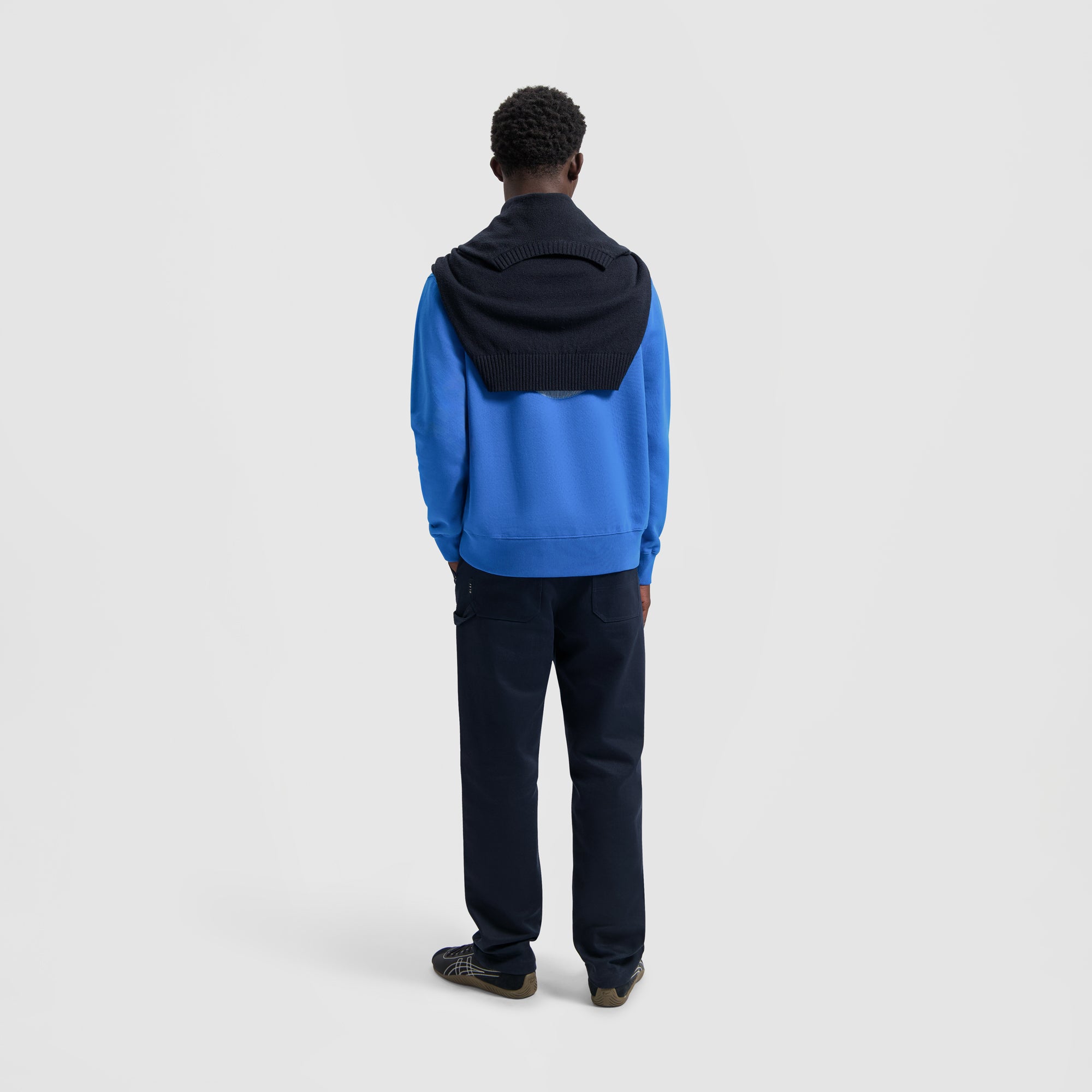 Spiral Face Crewneck - Bright Blue