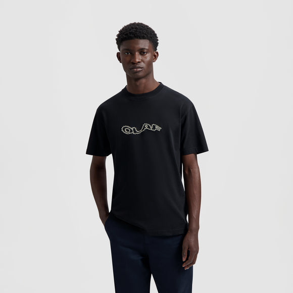 Zigzag Wavy Drift Tee - Black