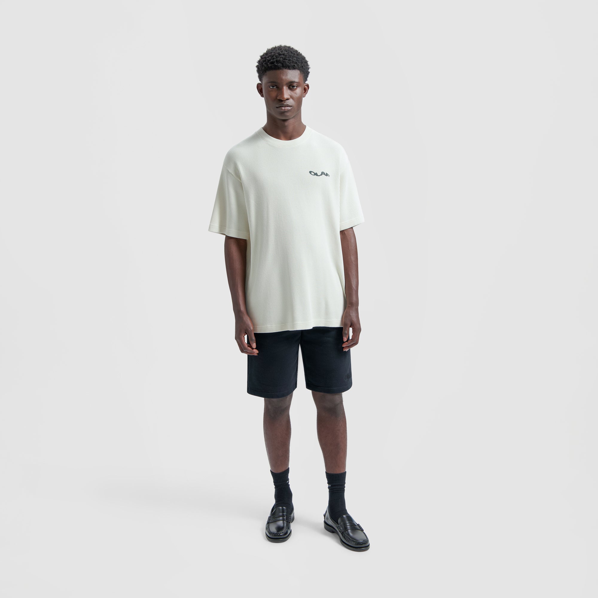 Wavy Drift Waffle Tee - Off White