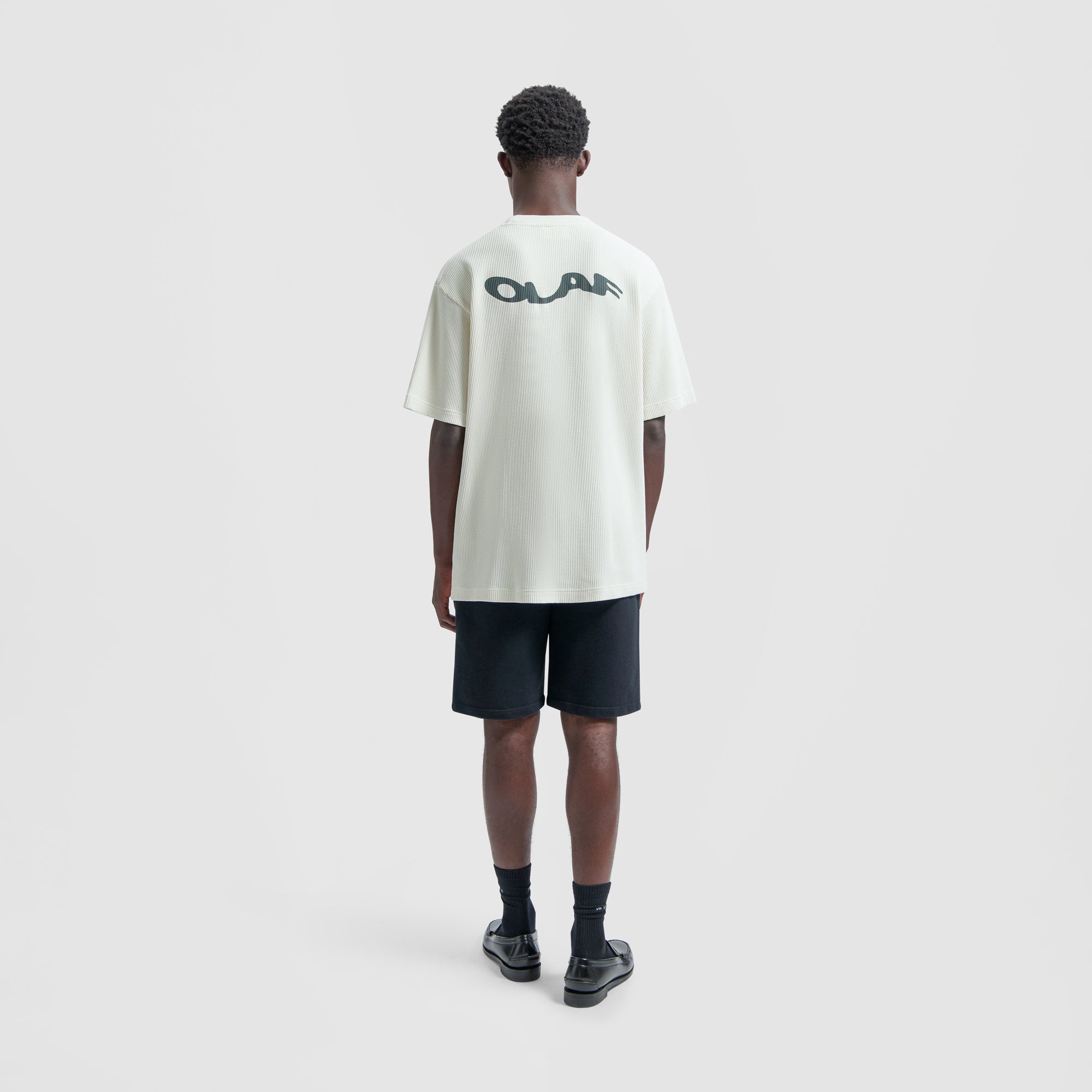 Wavy Drift Waffle Tee - Off White