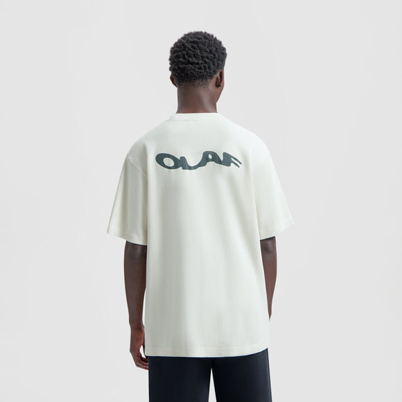 Wavy Drift Waffle Tee - Off White