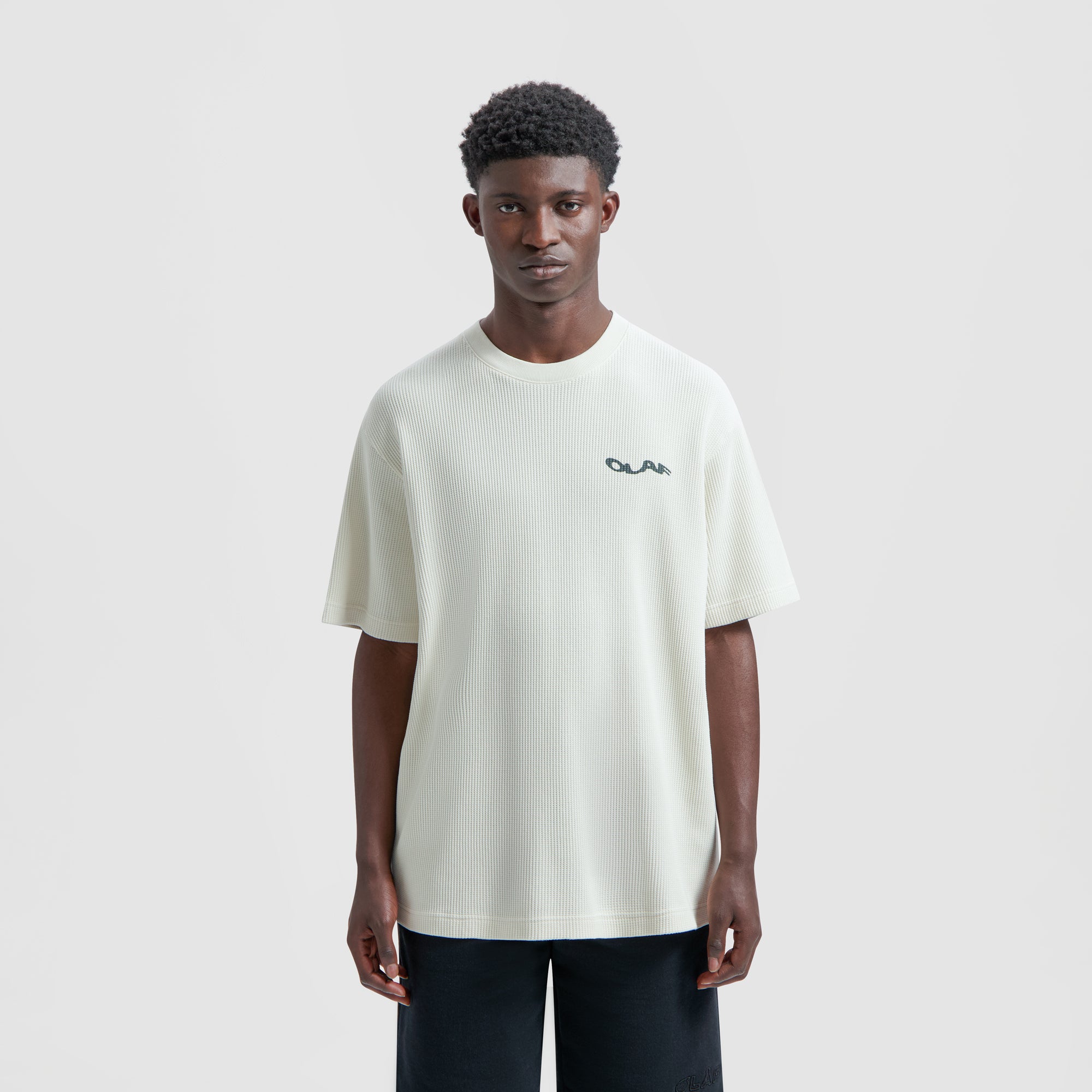 Wavy Drift Waffle Tee - Off White