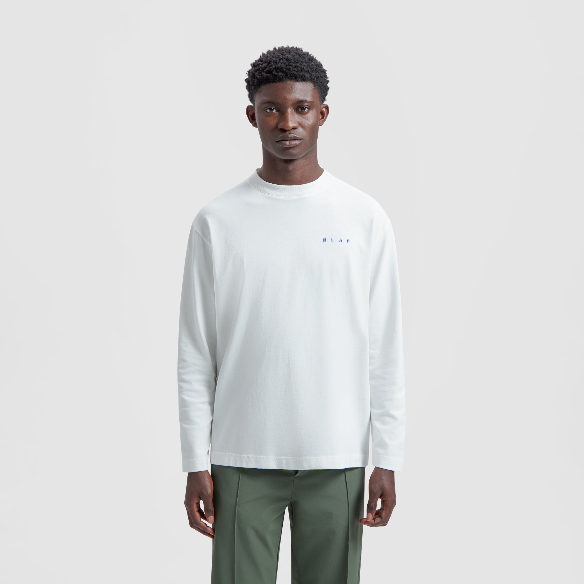 Ink Stain LS Tee - Optical White