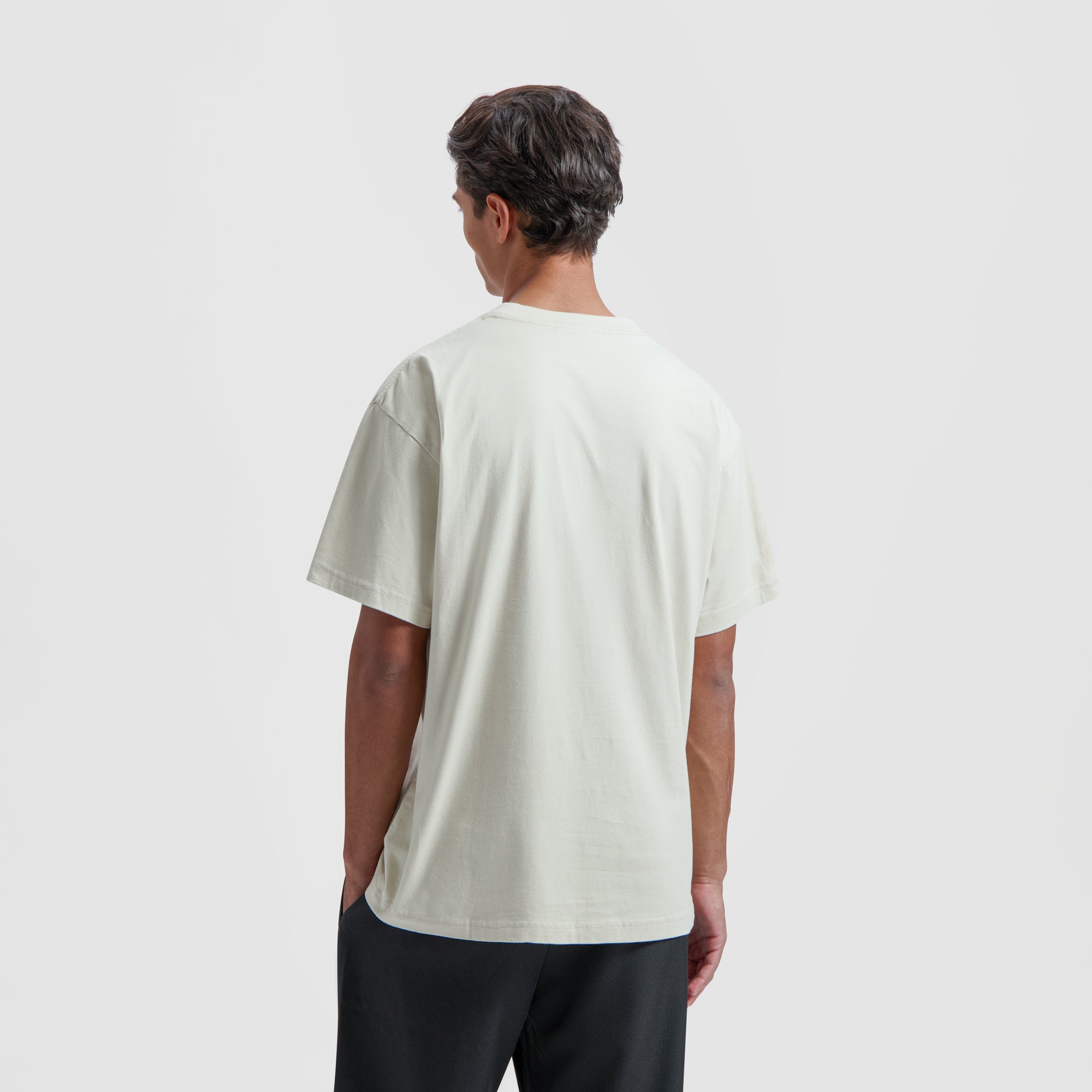 Block Tee - Cement / Black