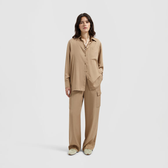 Tailored Cargo Pant - Cinnamon Brown