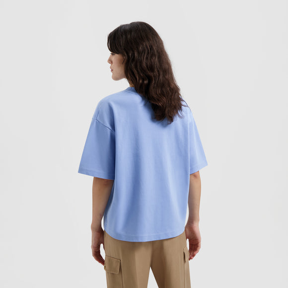 Retro Logo Boxy Tee - Summer Sky Blue