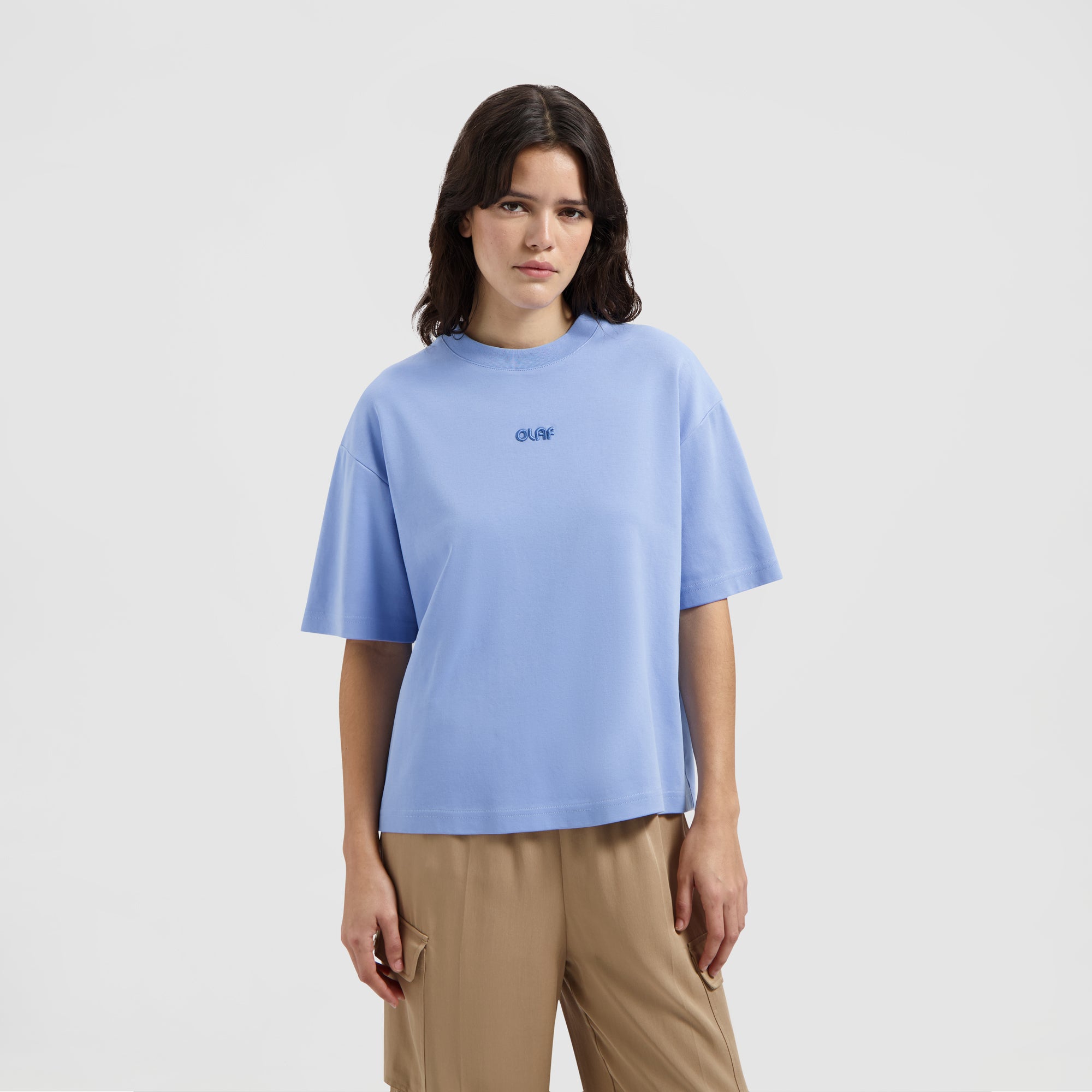 Retro Logo Boxy Tee - Summer Sky Blue