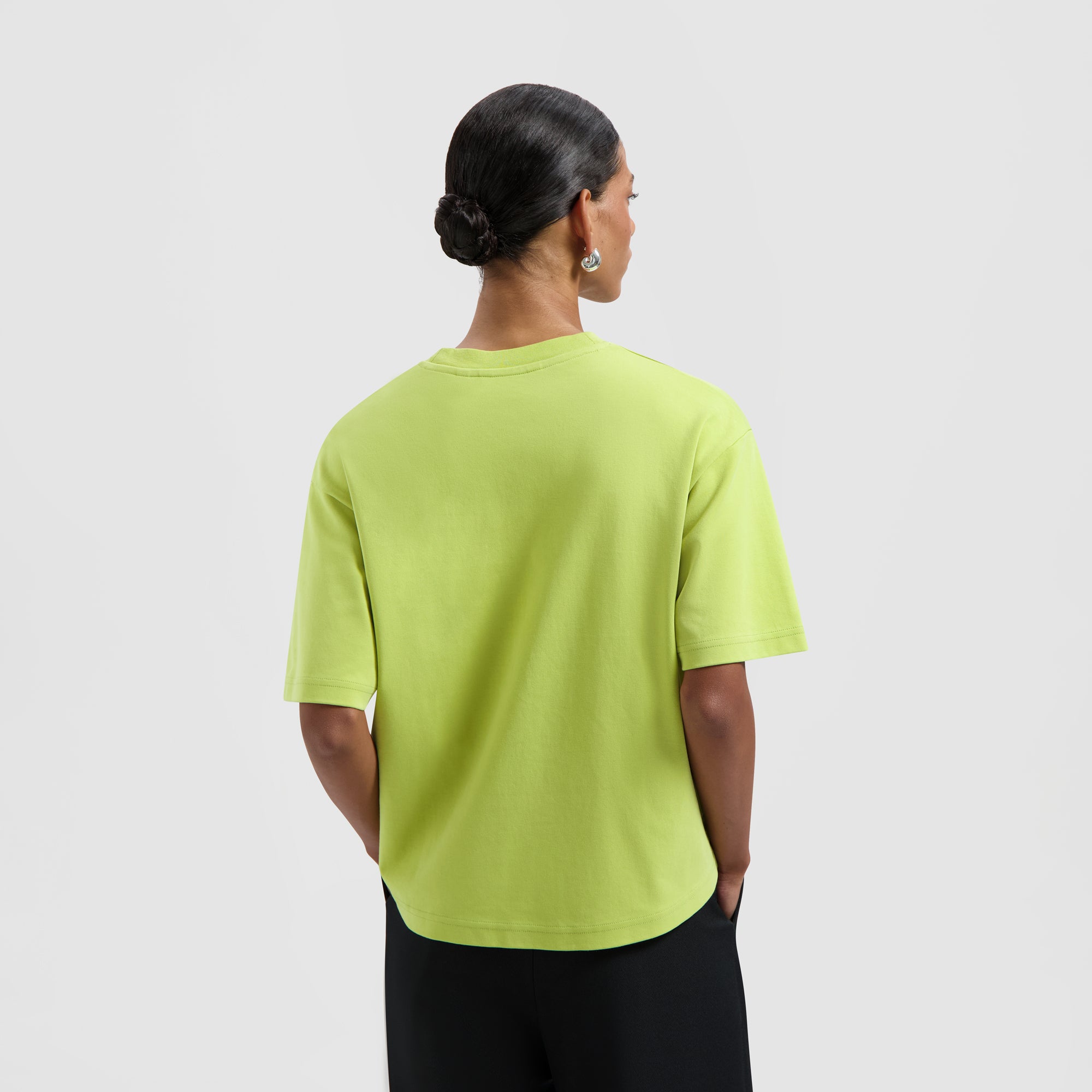 Retro Logo Boxy Tee - Pear Green