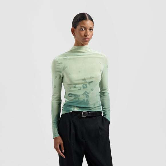 Dandelion Mockneck Top - Pale Green