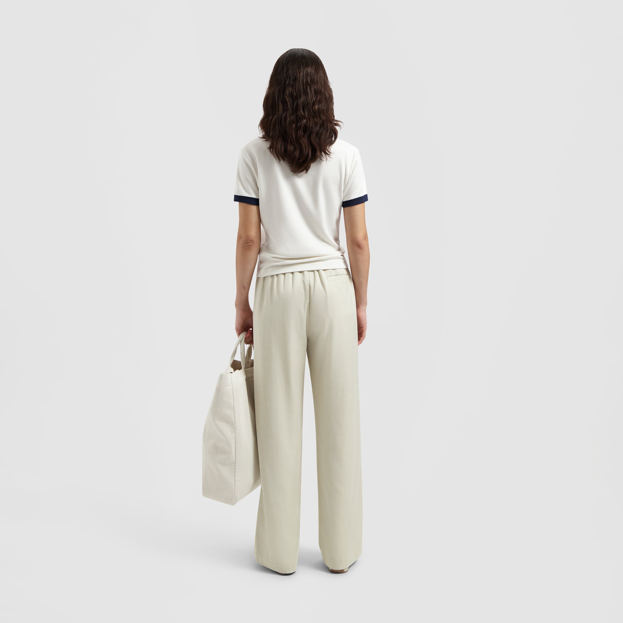 Pintuck Elasticated Pant - Khaki