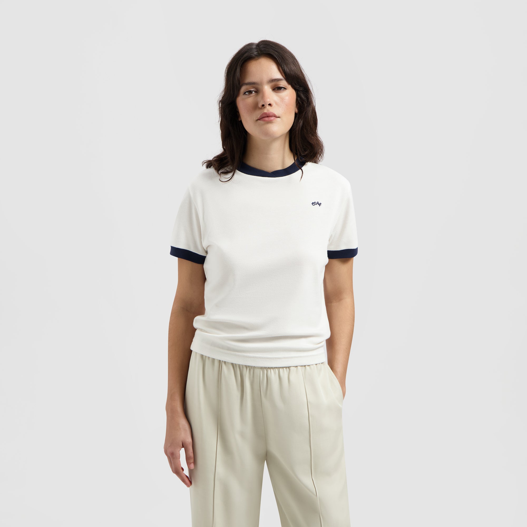 Signature Ringer Tee - Off White