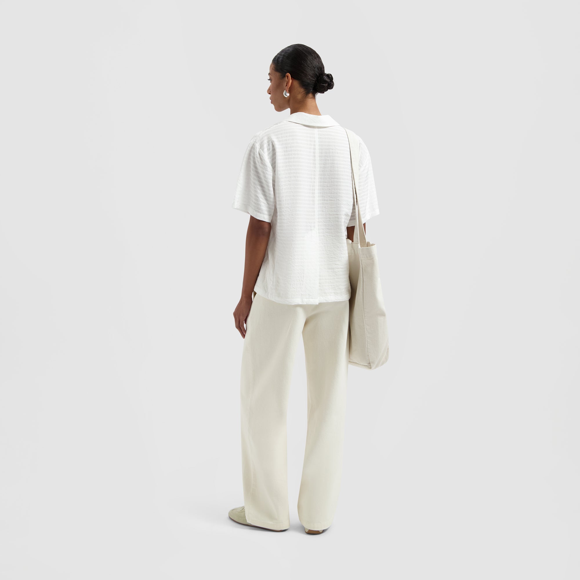 Barrel Leg Pant - Off White