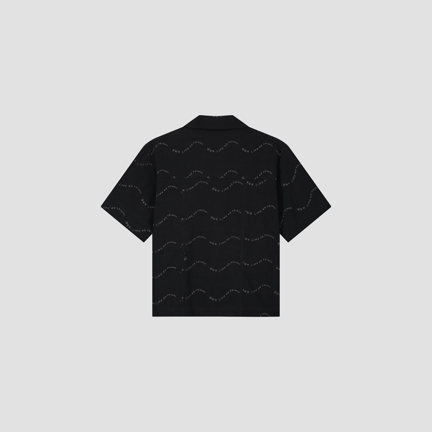 WMN Open Collar Shirt SS - Black