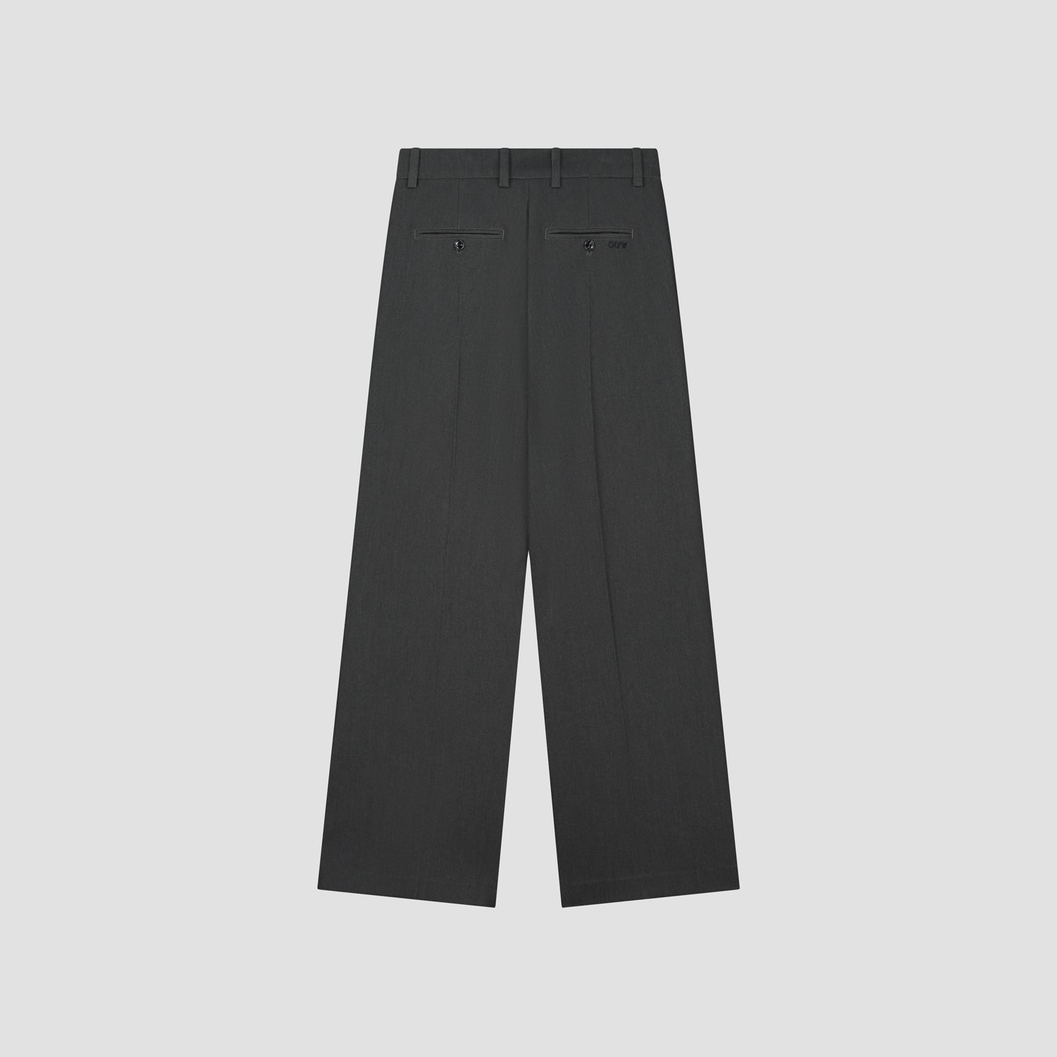 Tailored Wide Leg Pants - Dark Heather Grey