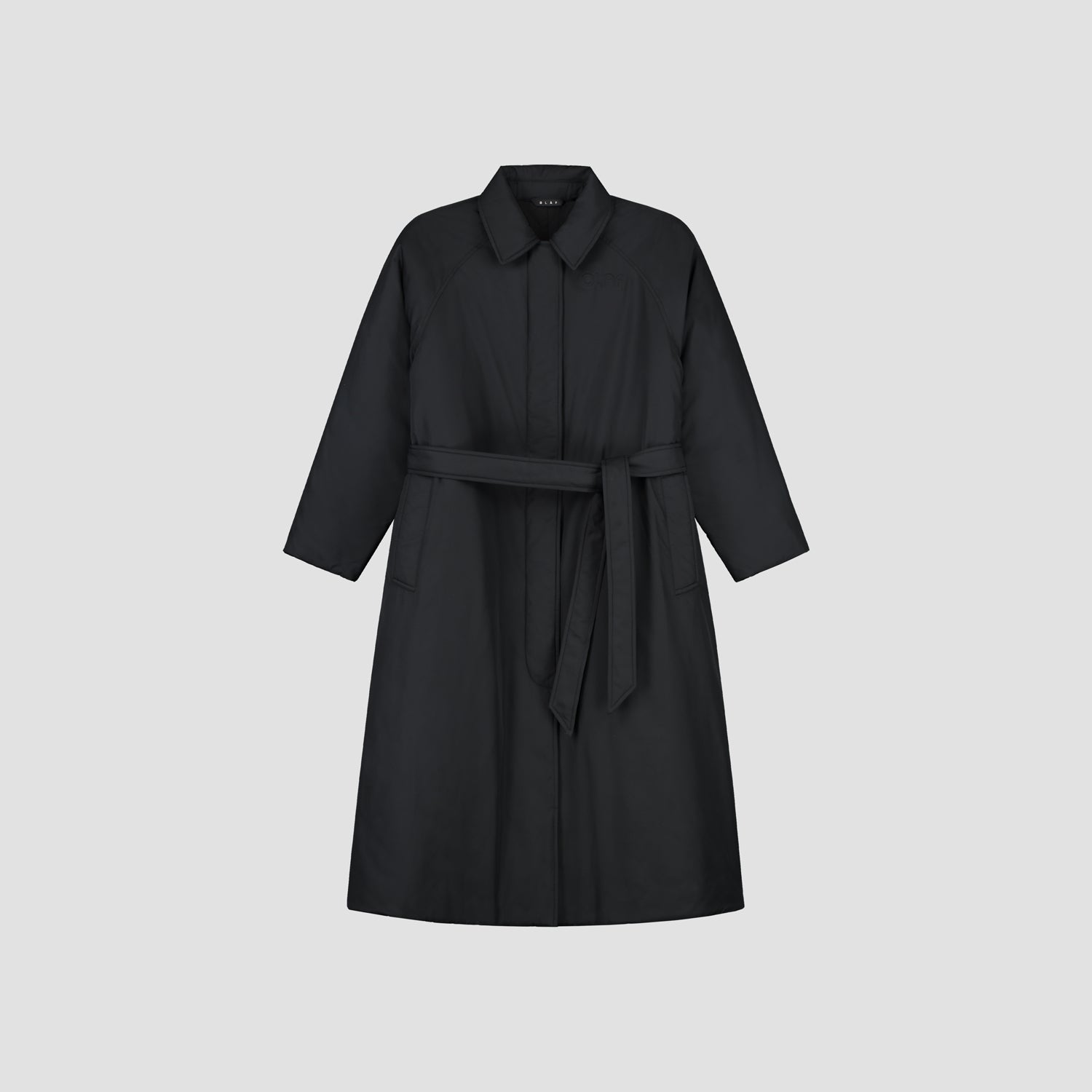 Padded Trench Coat - Black