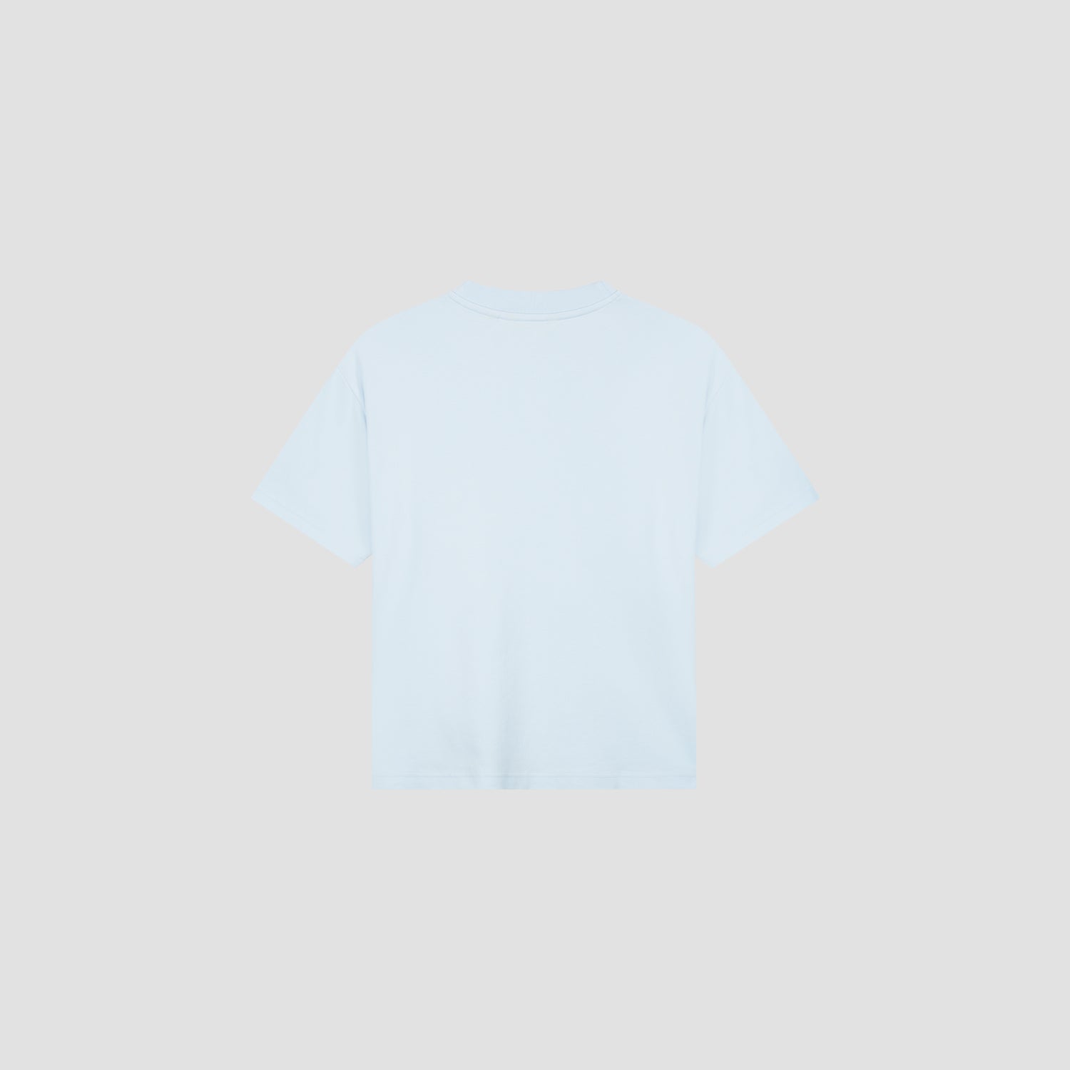 Ribbon Logo Boxy Tee - Light Blue