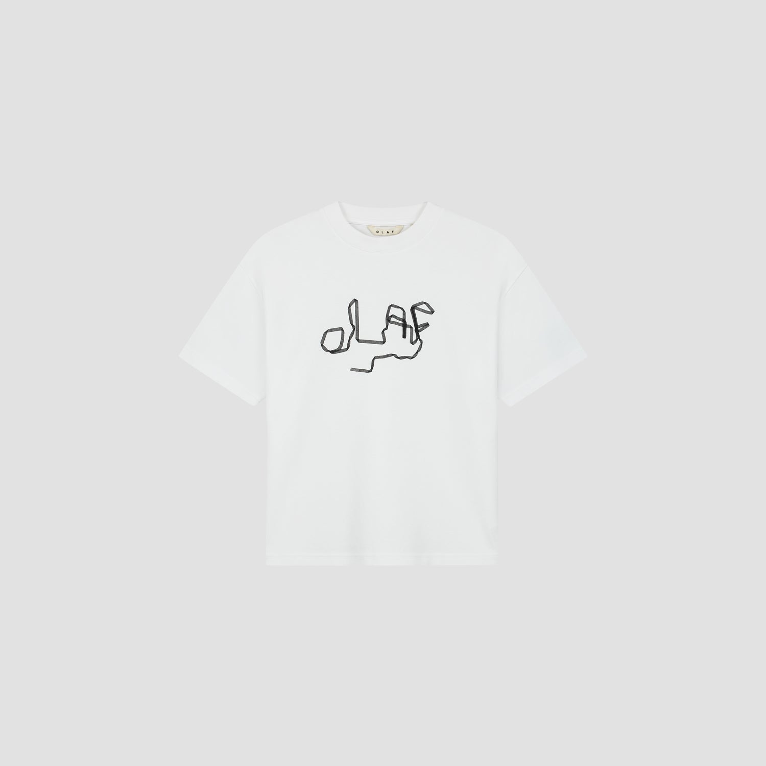 Ribbon Logo Boxy Tee - White