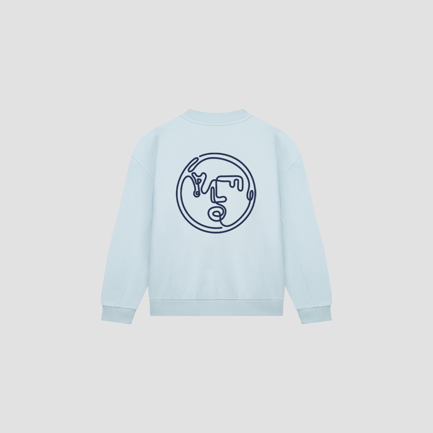 Nostalgia Face Crewneck - Light Blue