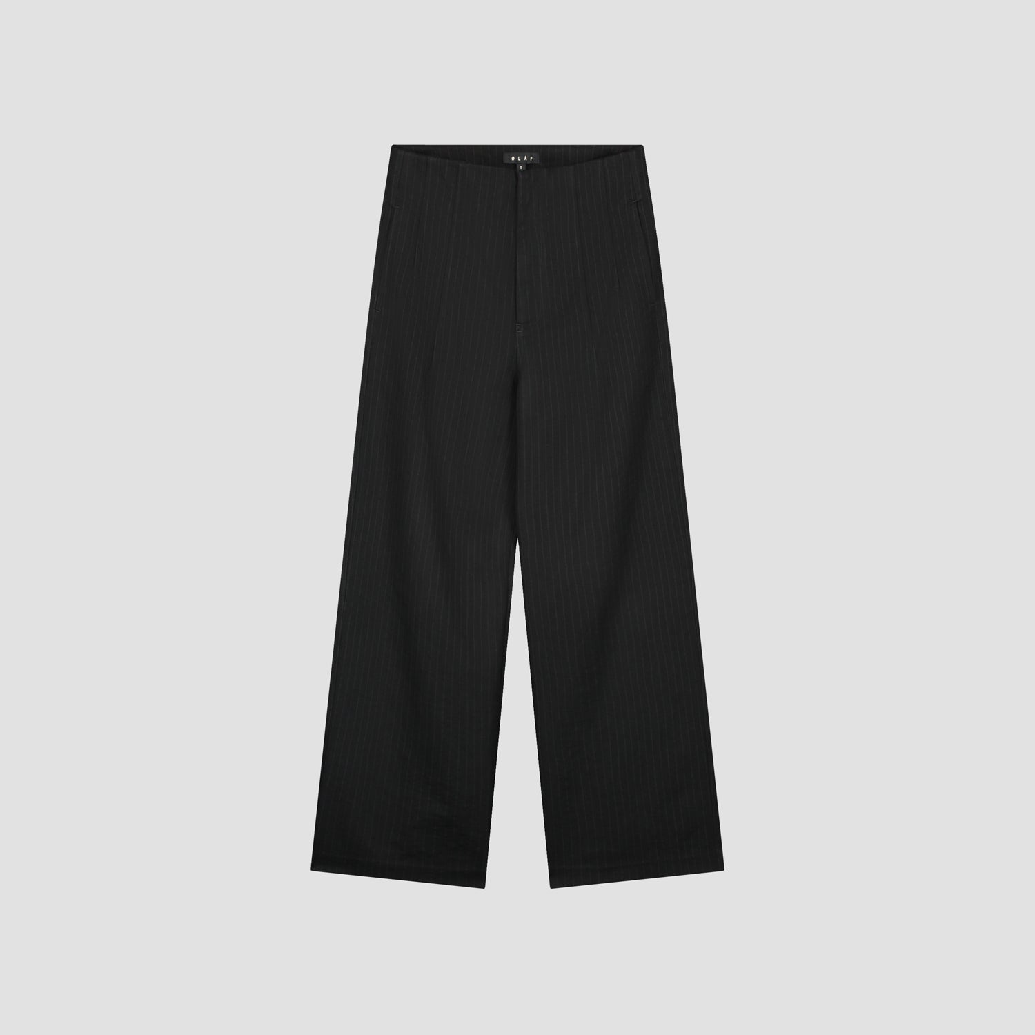 Pinstripe Barrel Leg Pant - Black/White