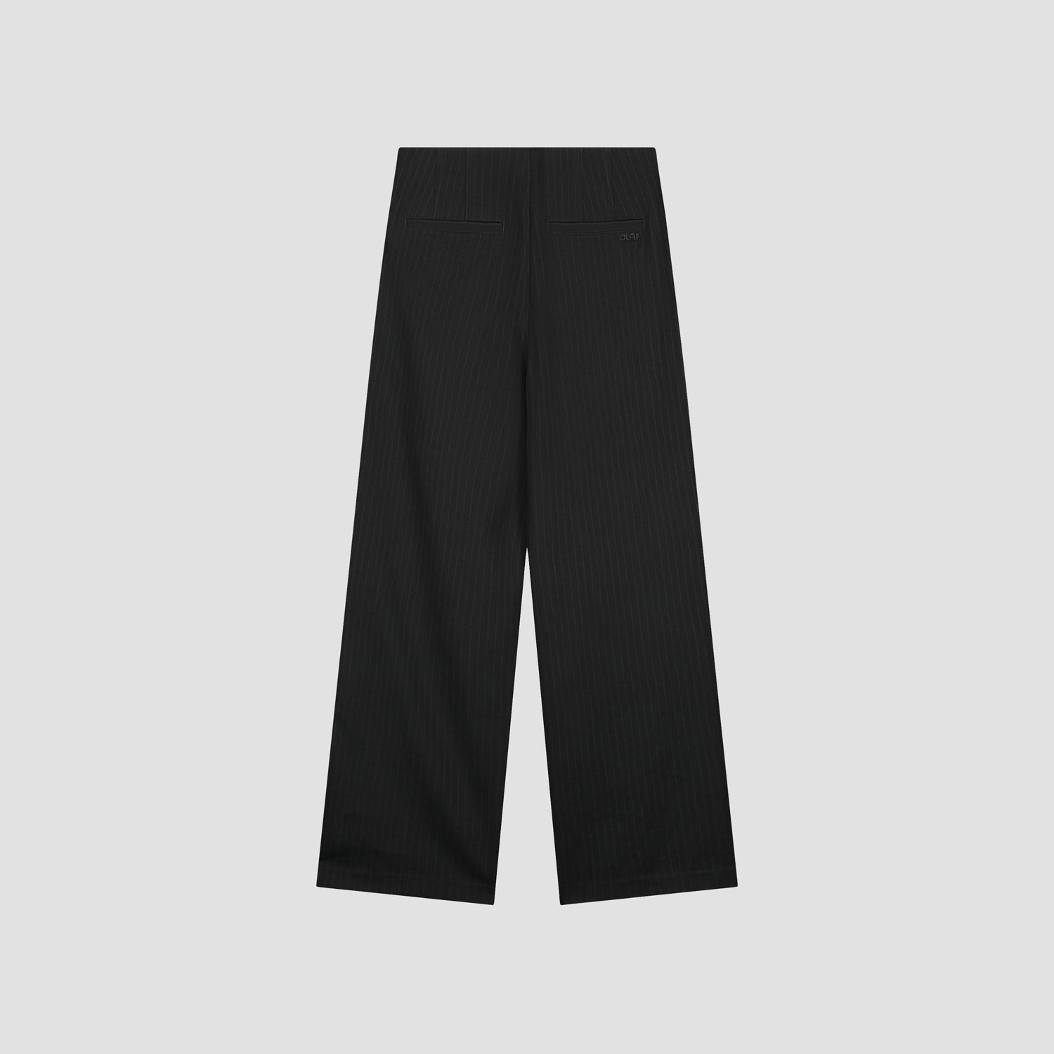 Pinstripe Barrel Leg Pant - Black/White