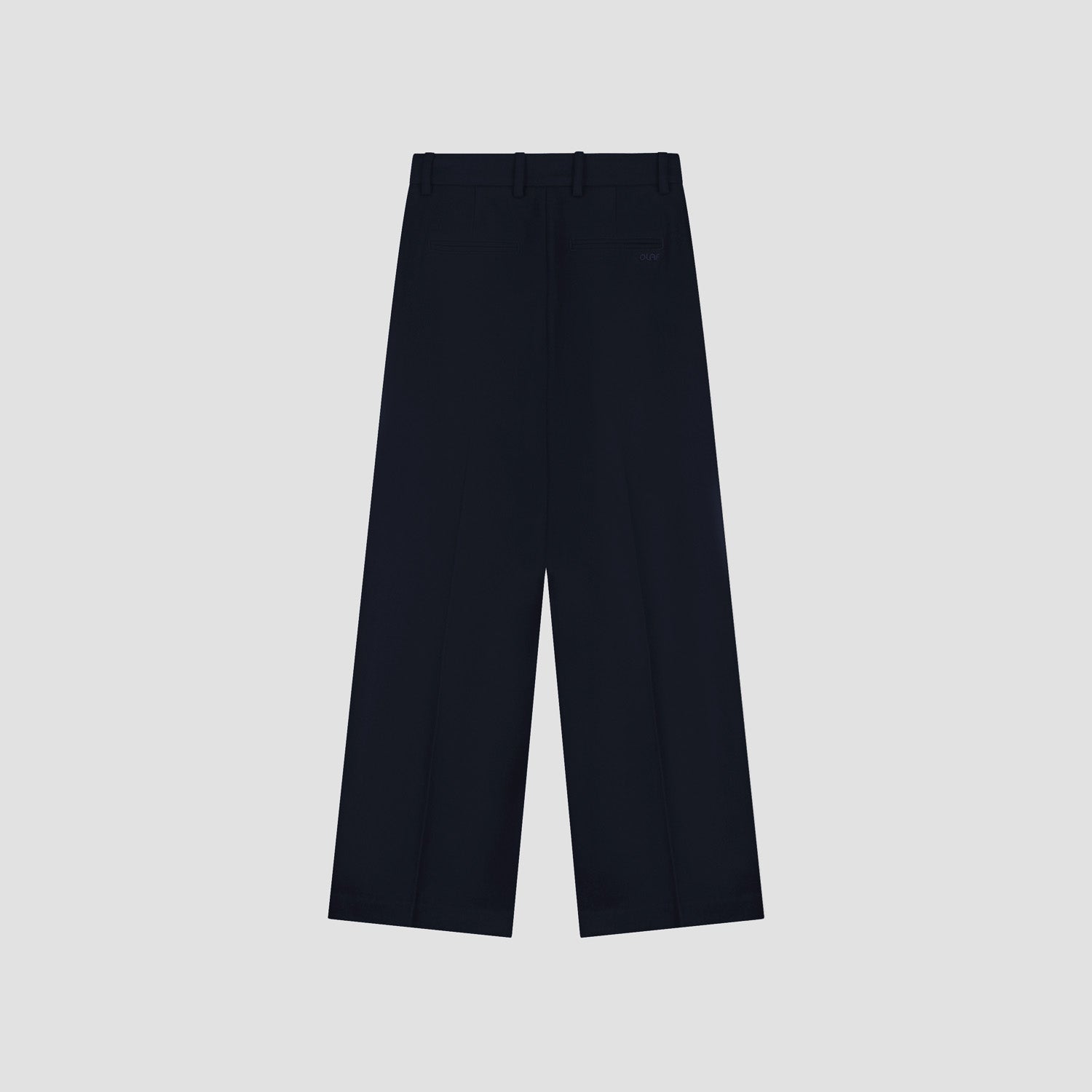 Wool Wide Leg Pant - Navy