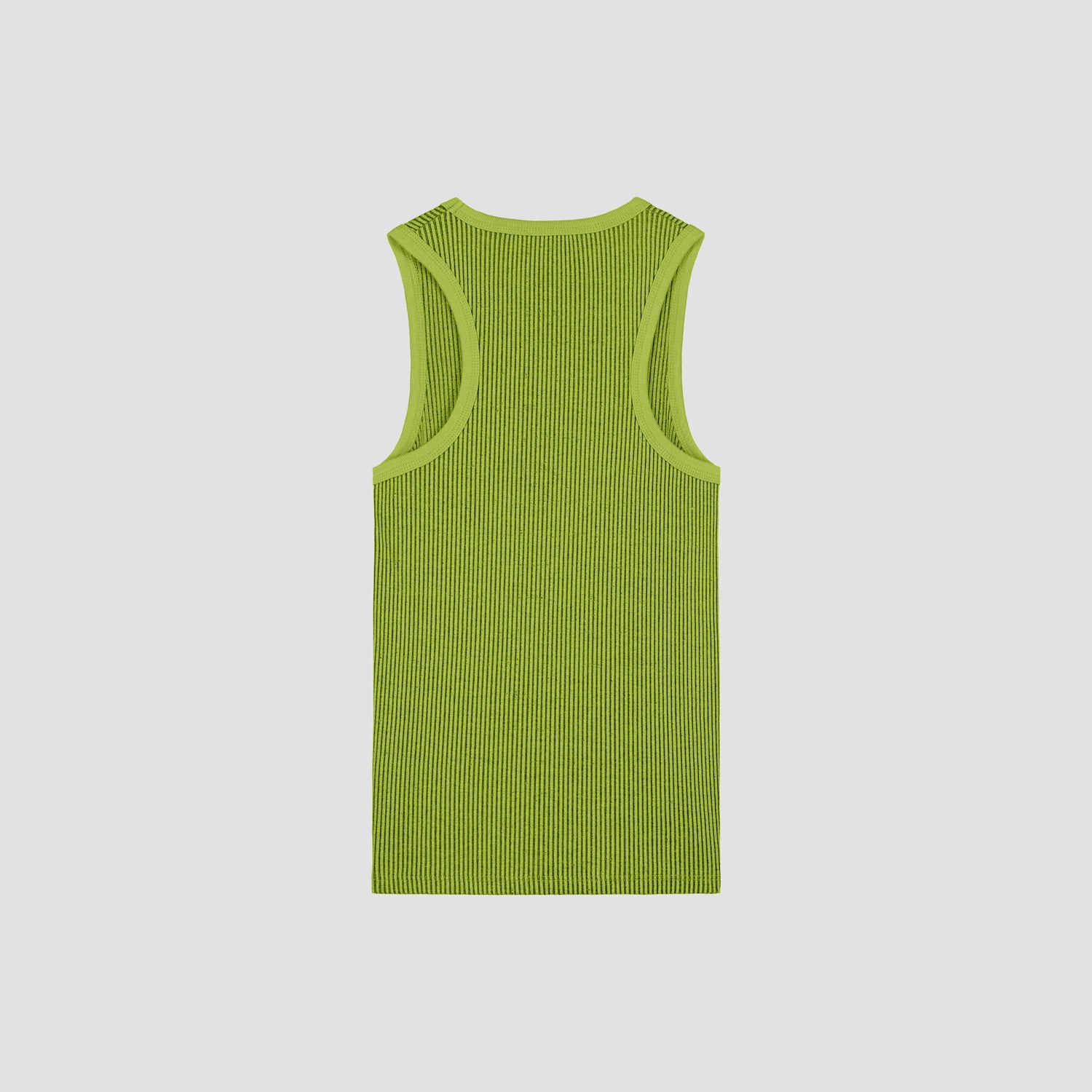 Retro Logo Ribbed Tank Top - Pear Green