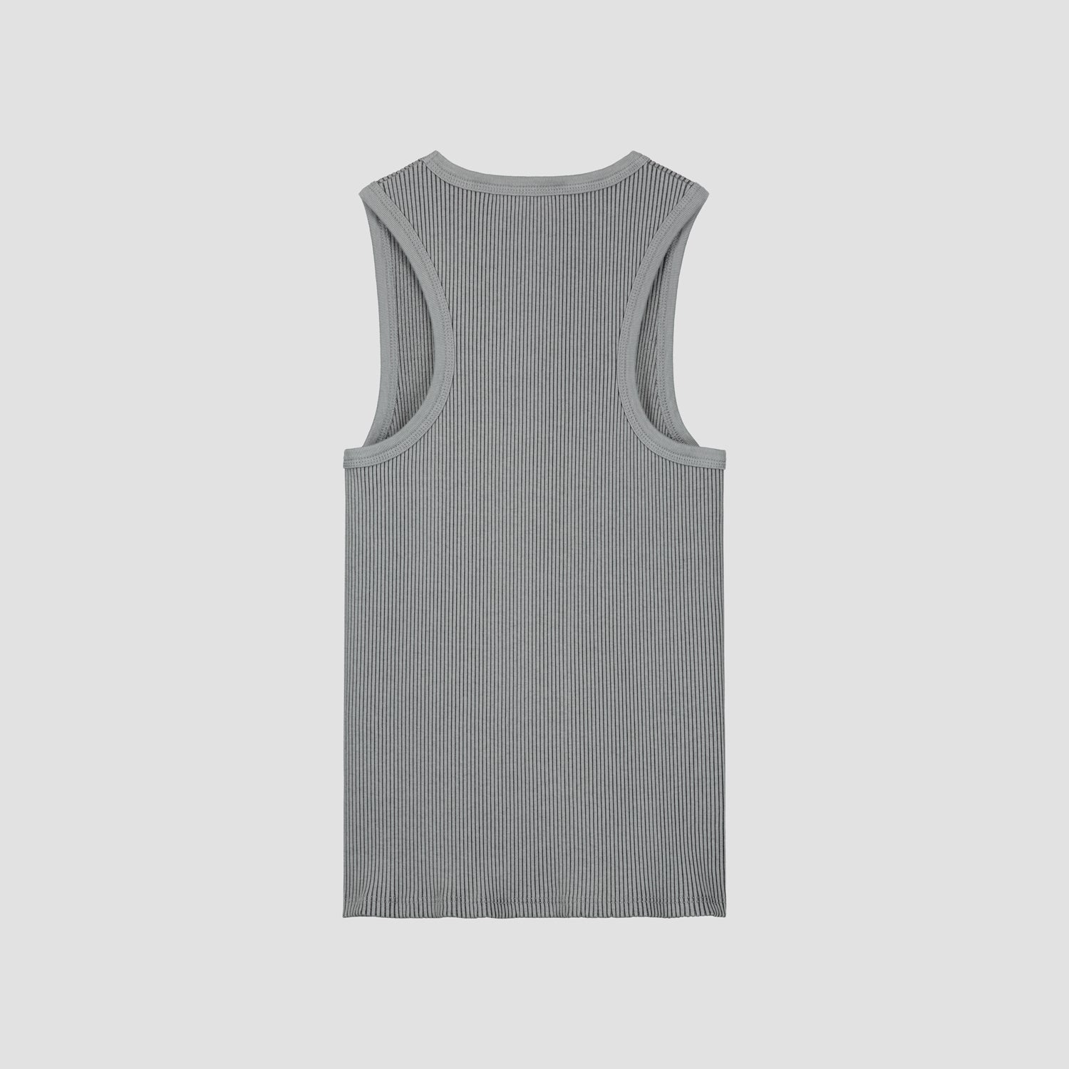 Retro Logo Ribbed Tank Top - Charcoal Grey