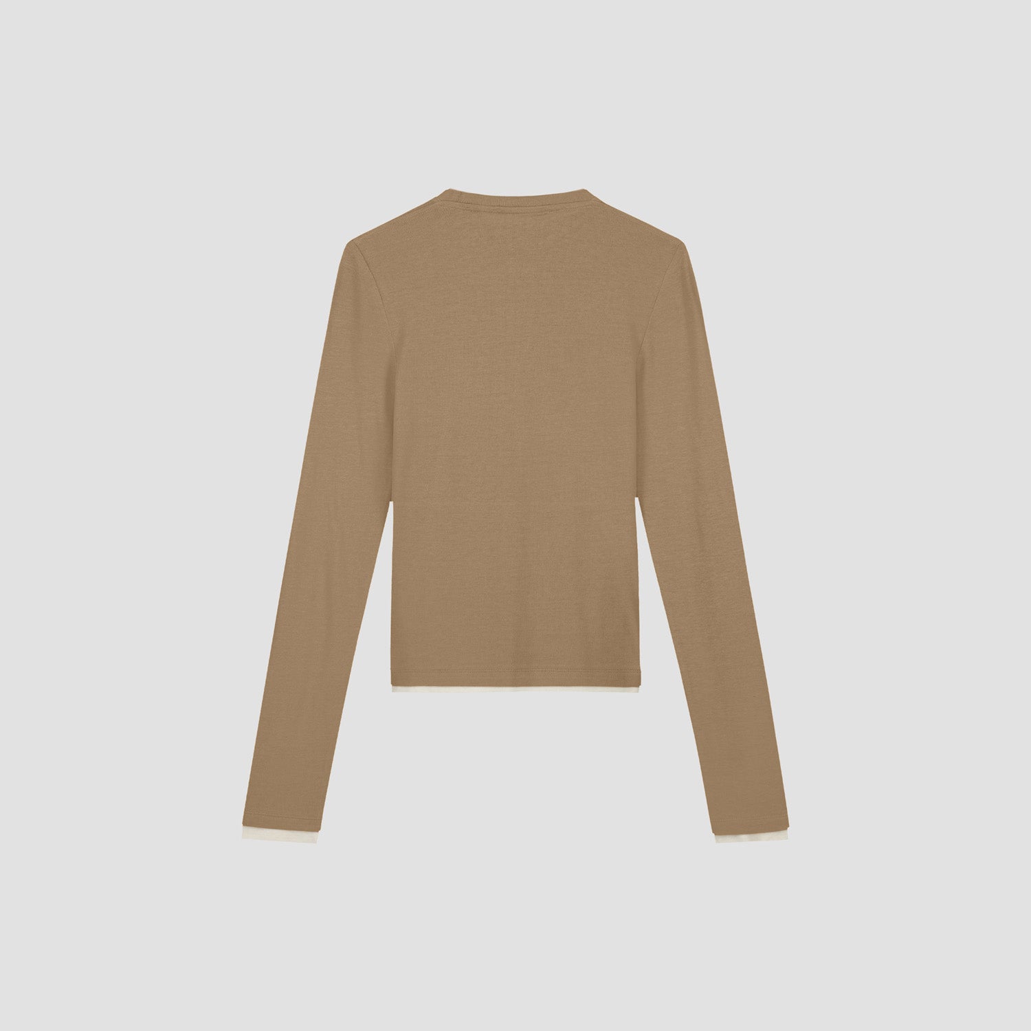 Retro Logo Double Layer LS Top - Cinnamon Brown