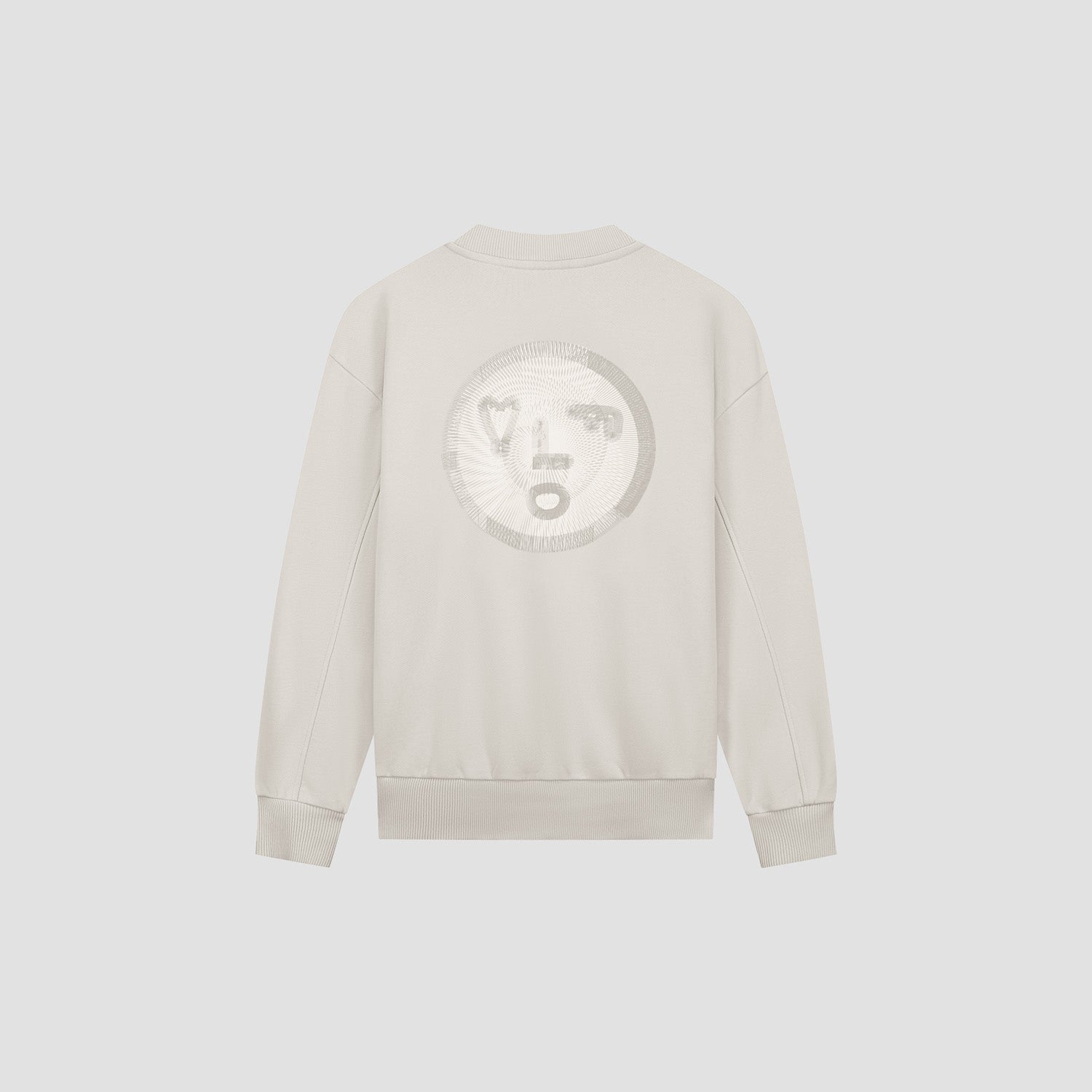 Spiral Face Crewneck - Cement