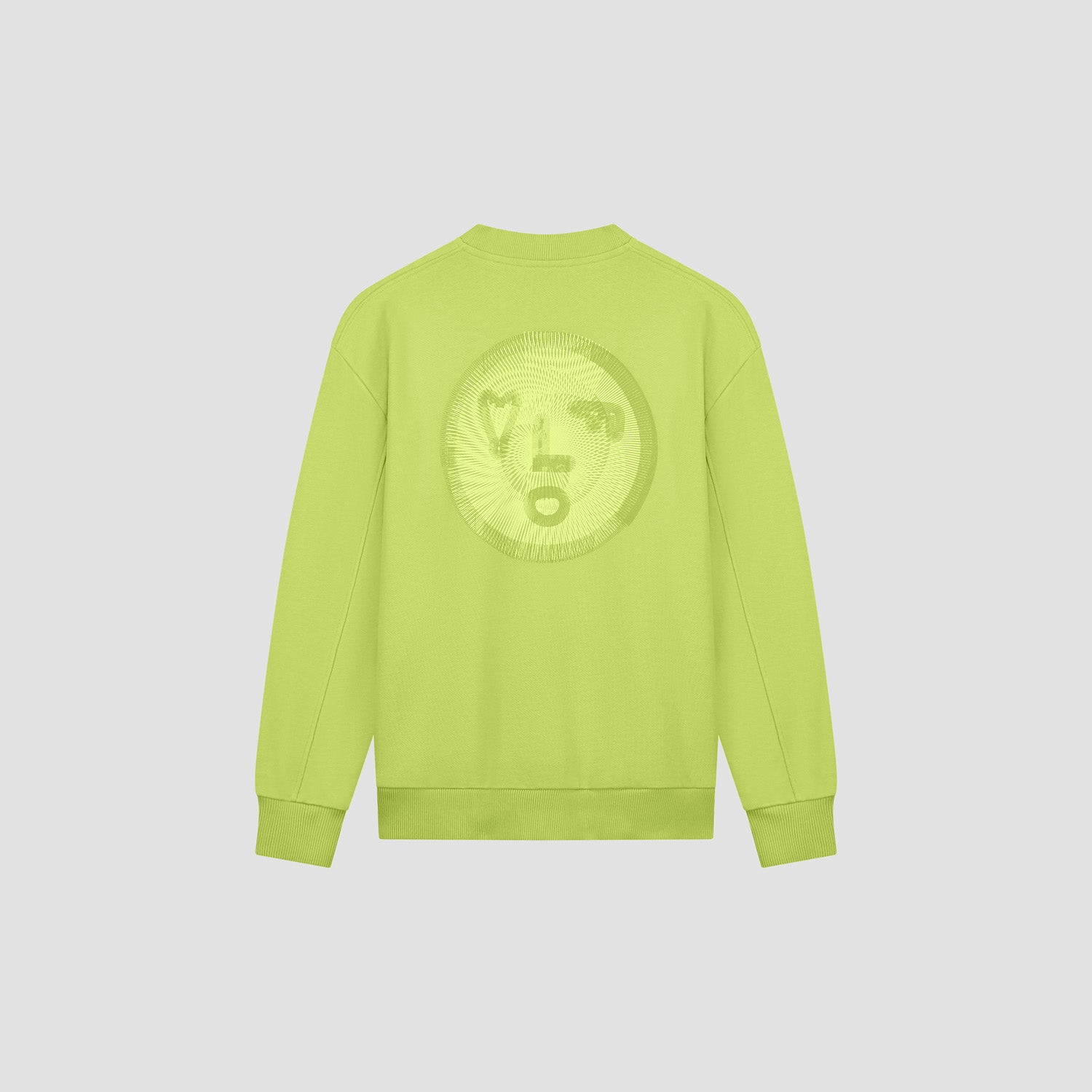 Spiral Face Crewneck - Pear Green