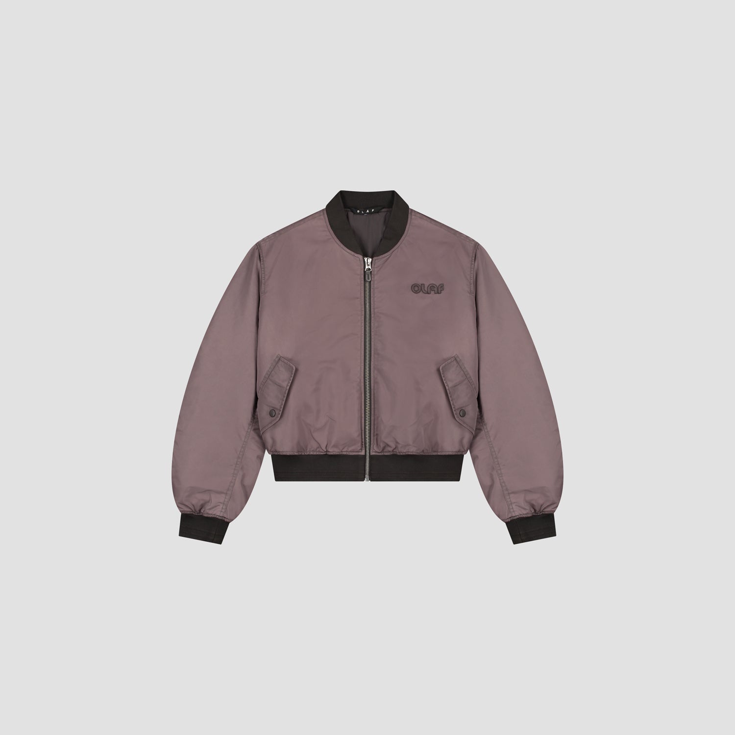 Retro Logo Bomber Jacket - Dark Brown