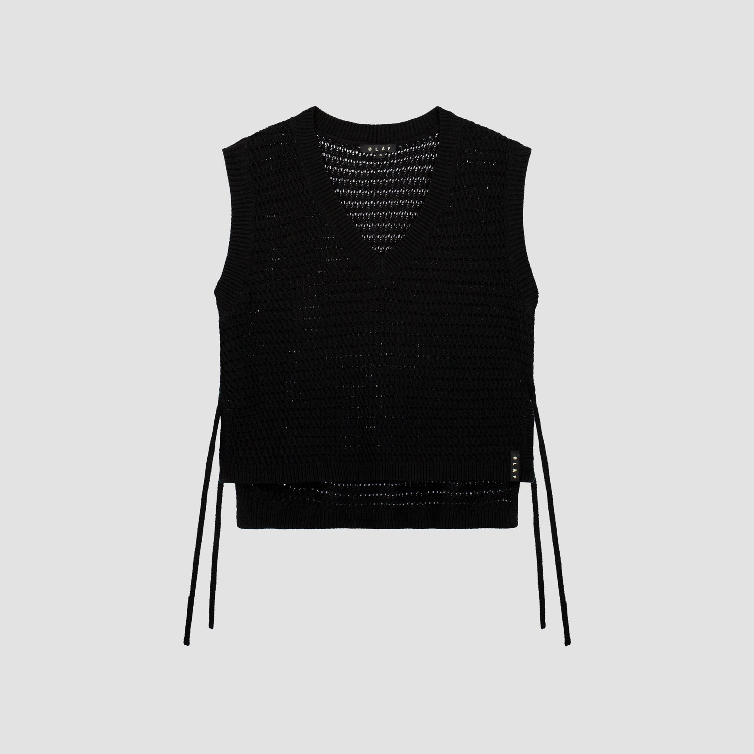 Open Knit Vest - Black