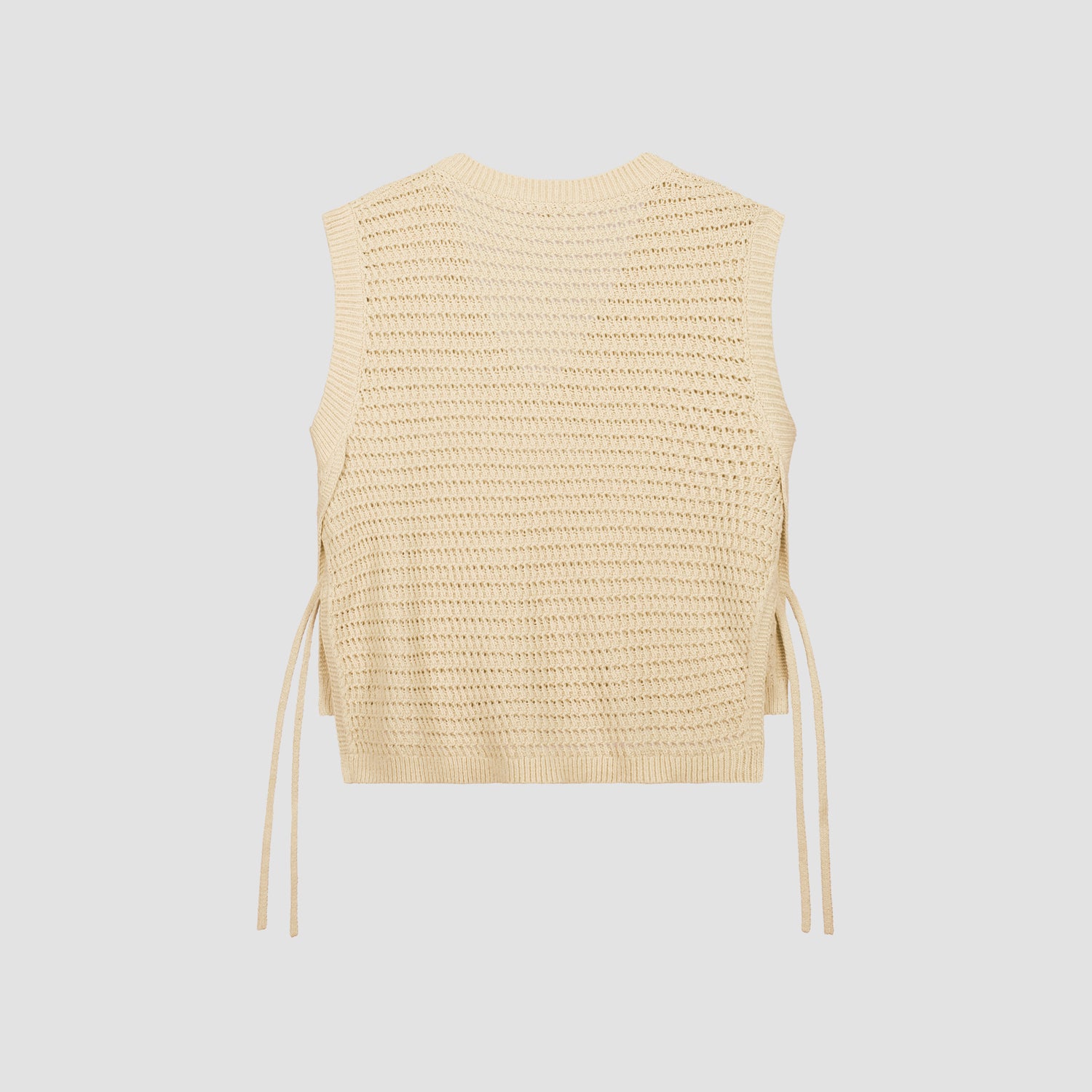 Open Knit Vest - Off White