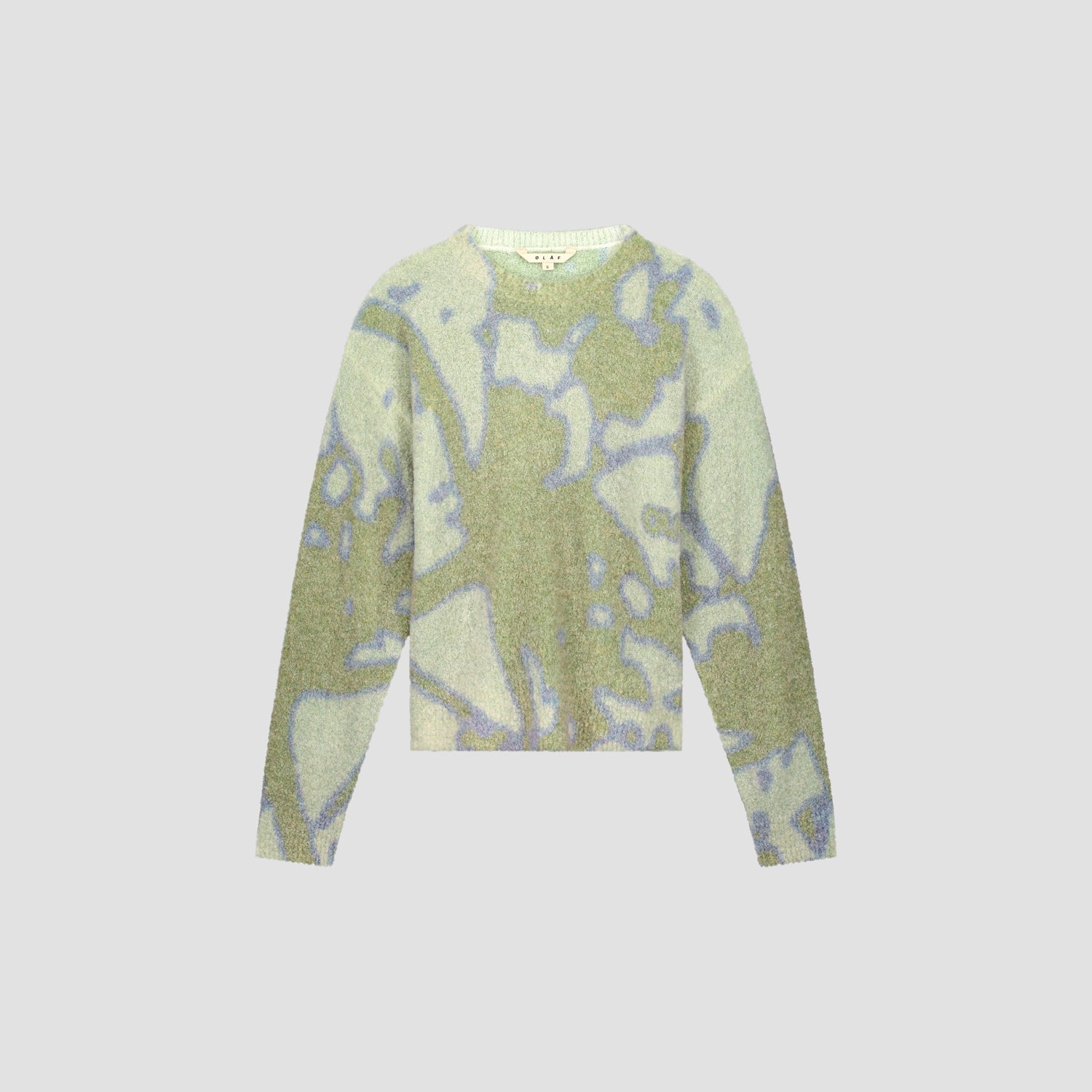 Abstract Dandelion Knit Sweater - Pale Green